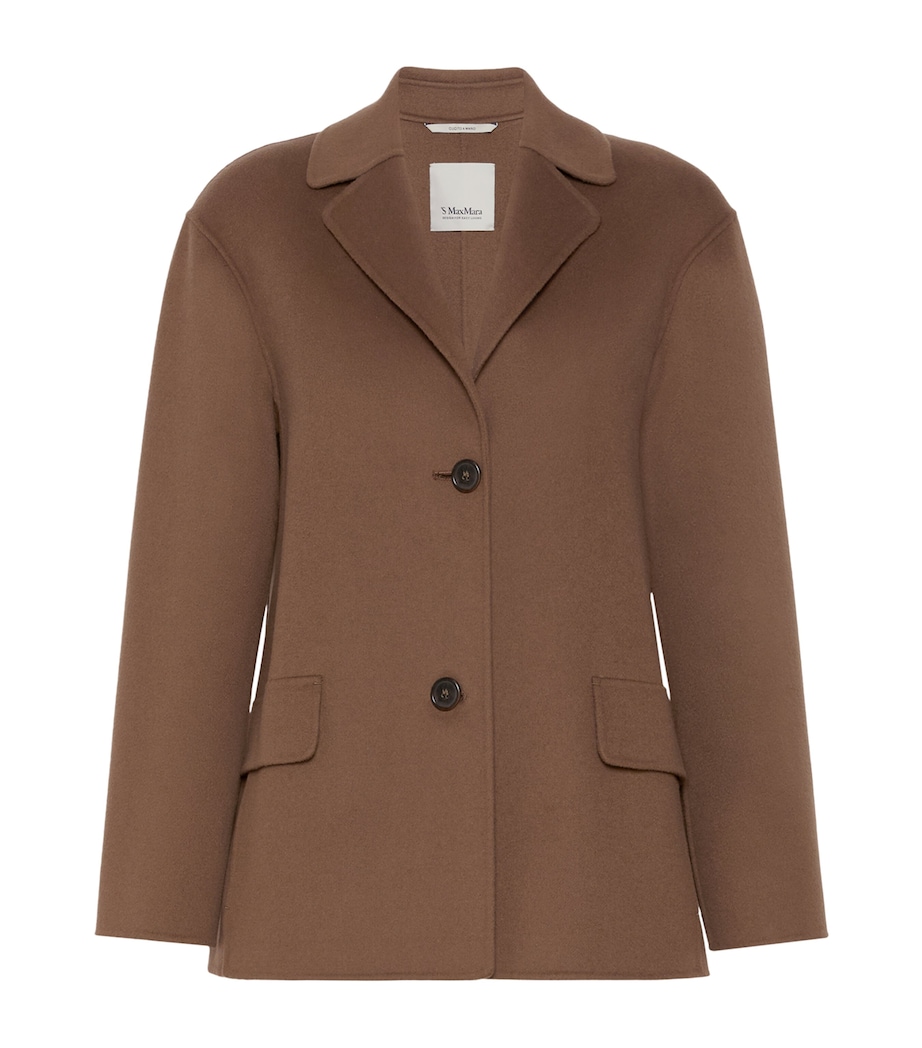 Max Mara Womens Wool Single-Breasted Blazer Mud Image 1