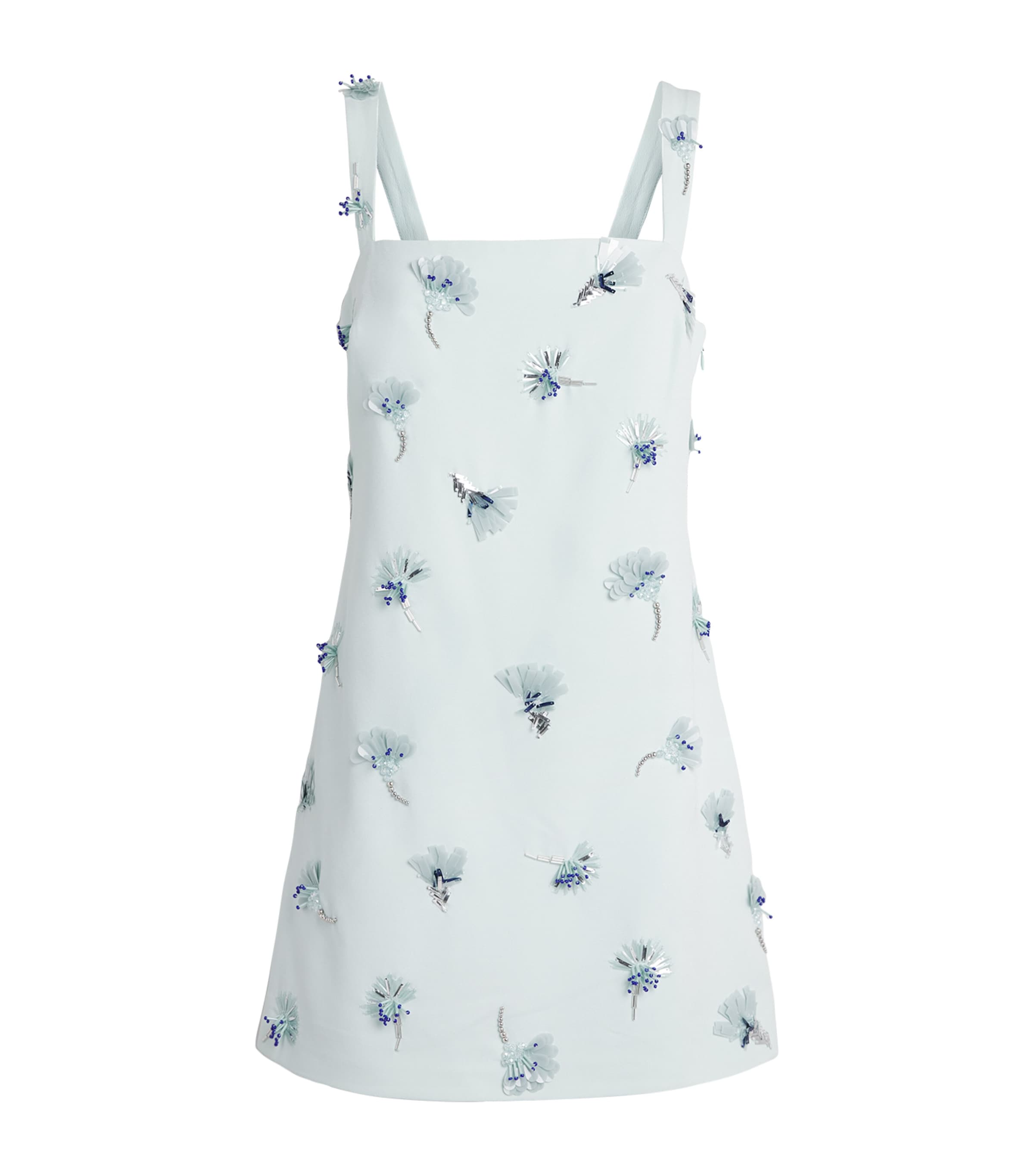 Simkhai Womens Embellished Ella Mini Dress Sky Image 1