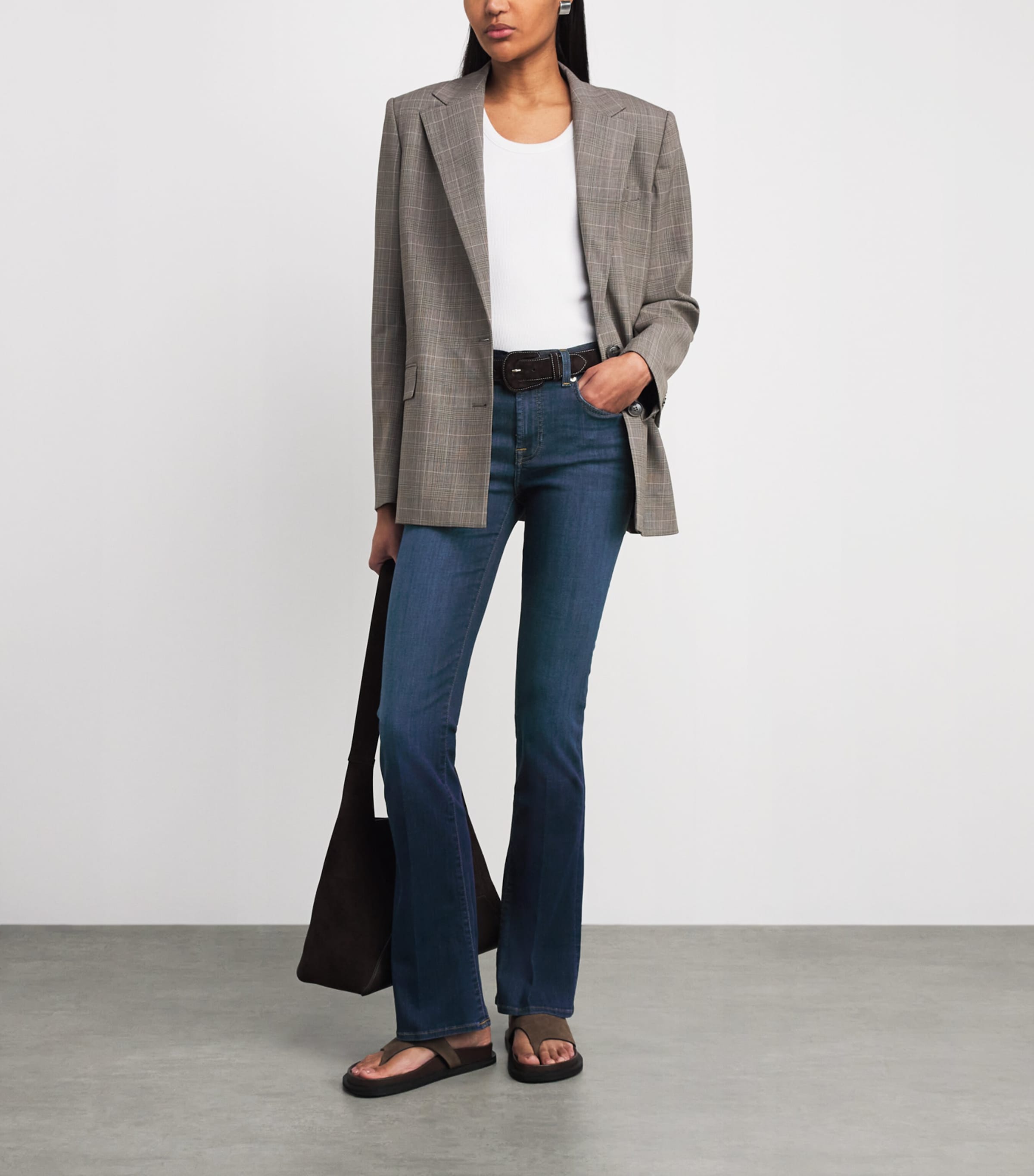 7 For All Mankind Womens B(Air) Bootcut Jeans Duchess Mid Blue Image 2