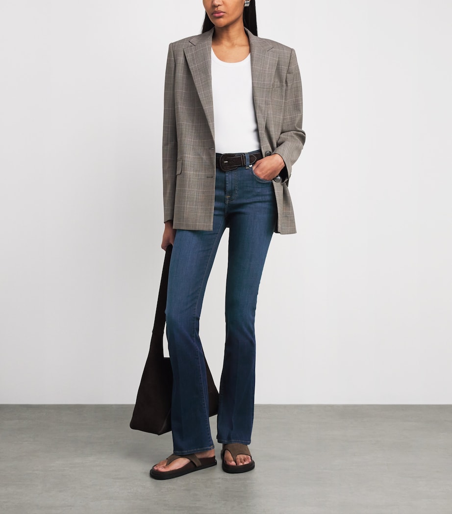 7 For All Mankind Womens B(Air) Bootcut Jeans Duchess Mid Blue Image 2