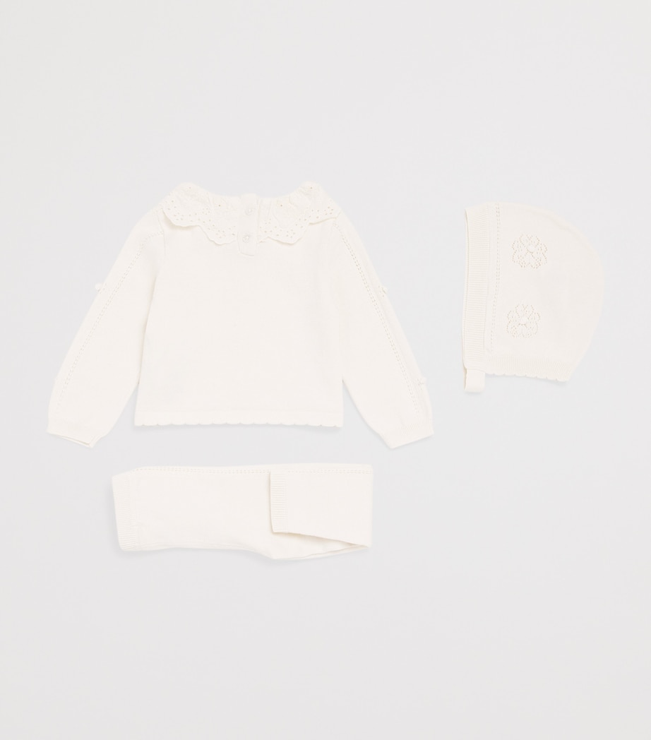 Louise Misha Cotton-Silk Sweater and Leggings Set (6-24 Months) Cream Image 2