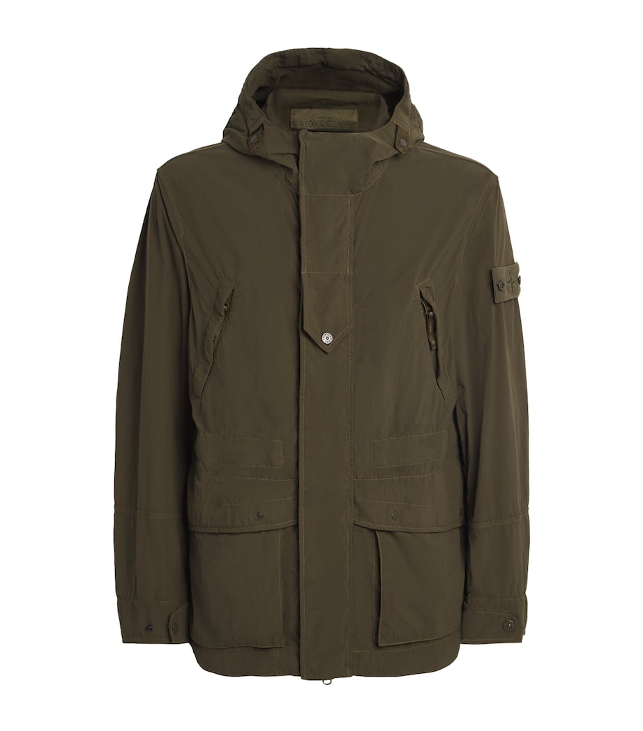 Stone Island Mens Nylon Hooded Jacket Image 1