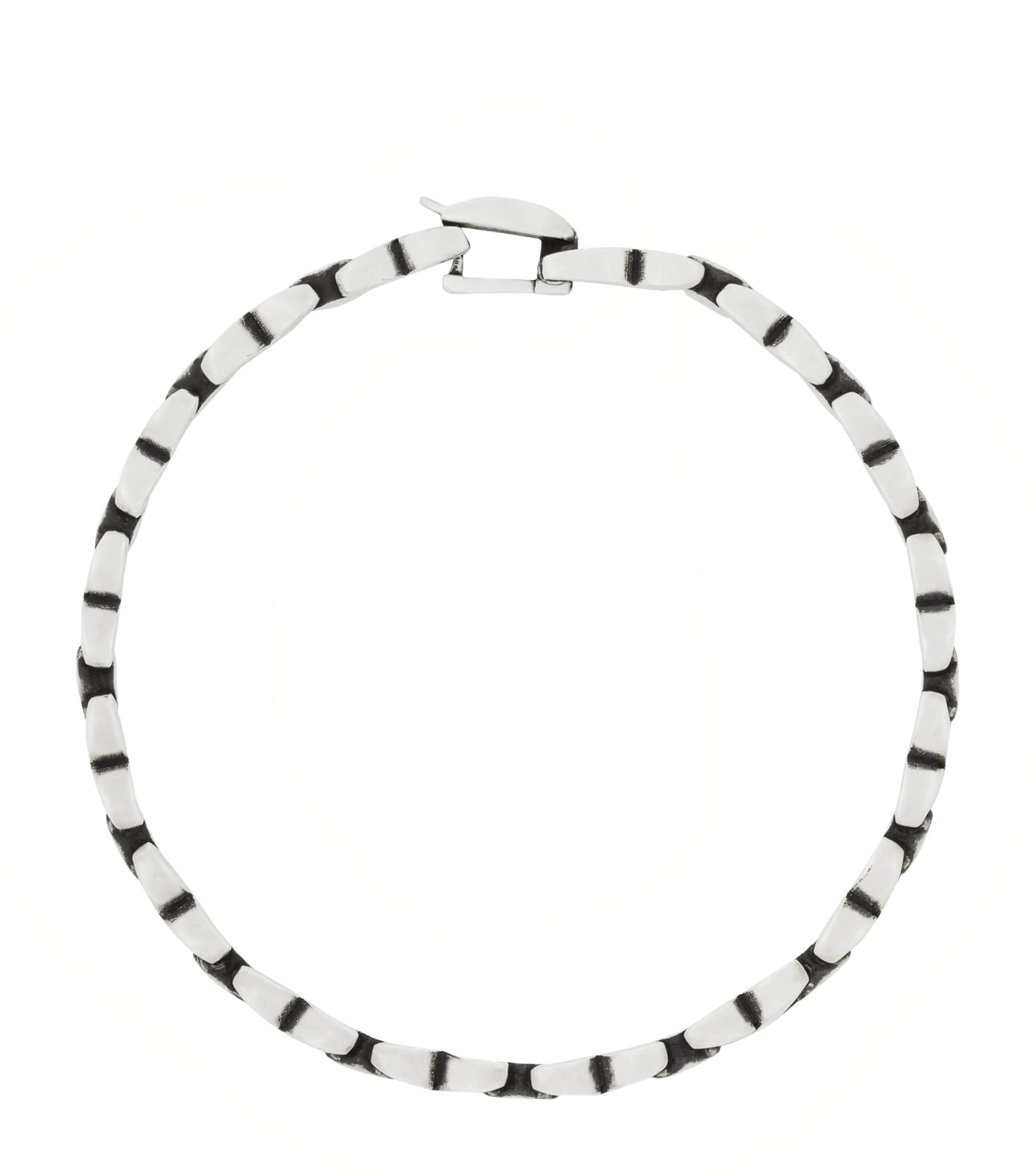 Saint Laurent Maillon Chain Bracelet In Silver