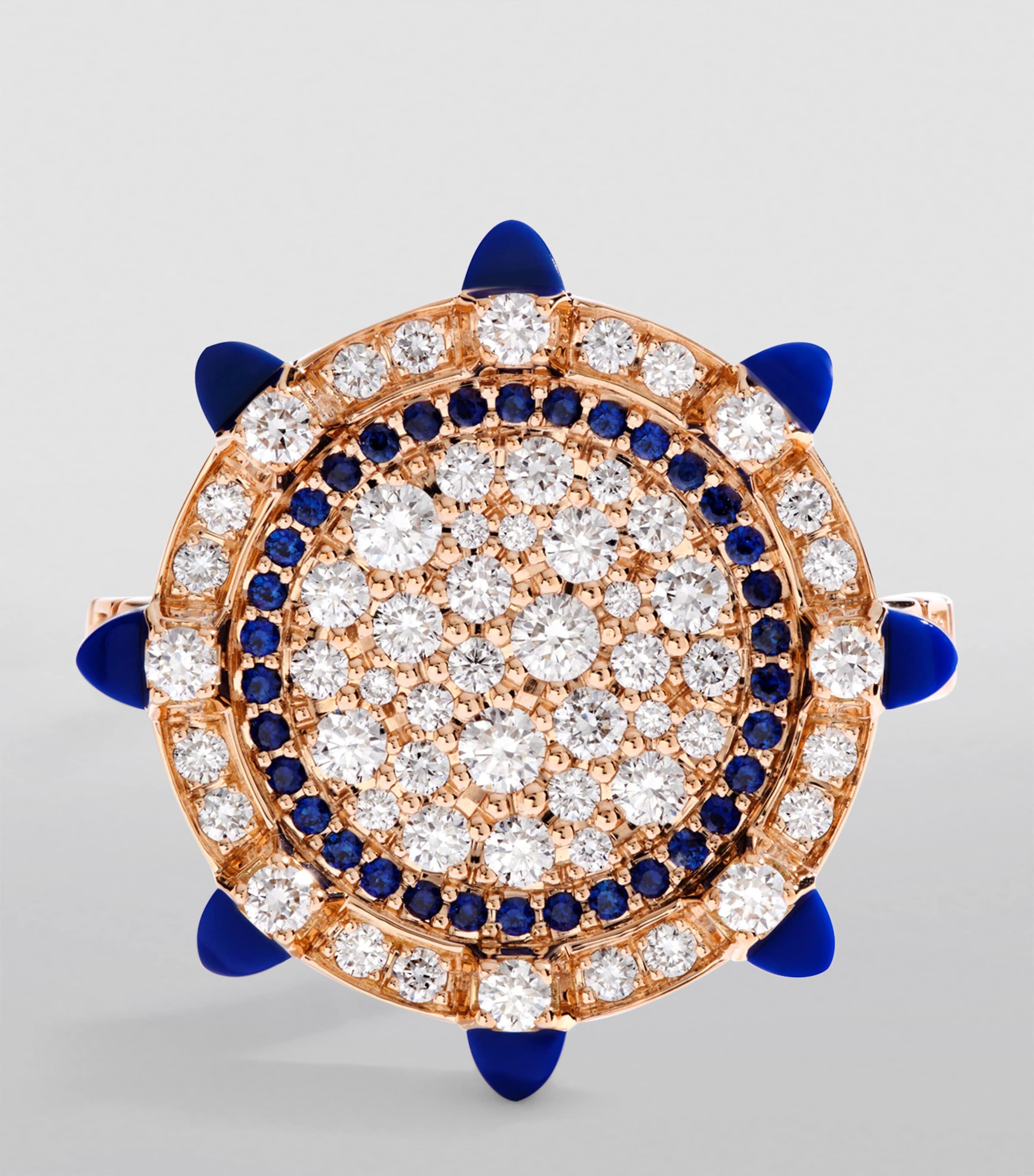 Rose Gold, Diamond and Lapis Lazuli Tip-Top Statement Ring ROSE GOLD Image 3