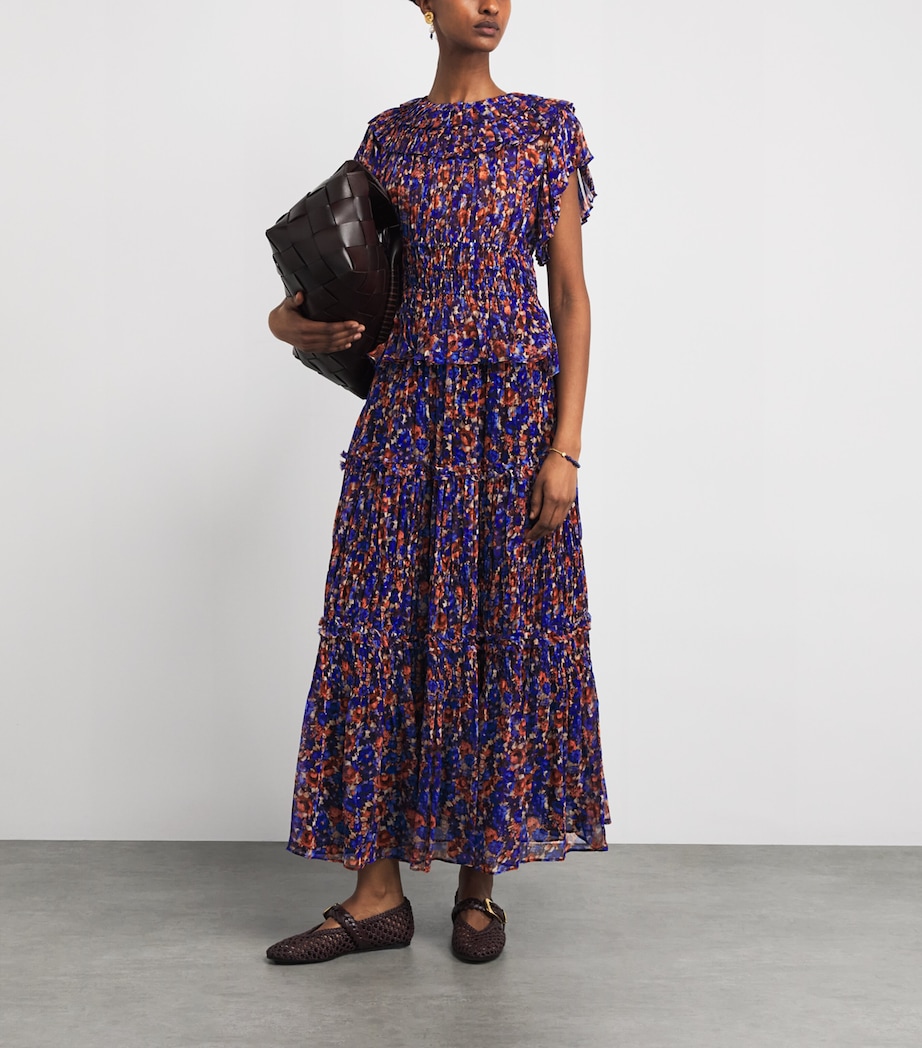 Ulla Johnson Womens Silk Virginie Maxi Skirt Violet Image 2