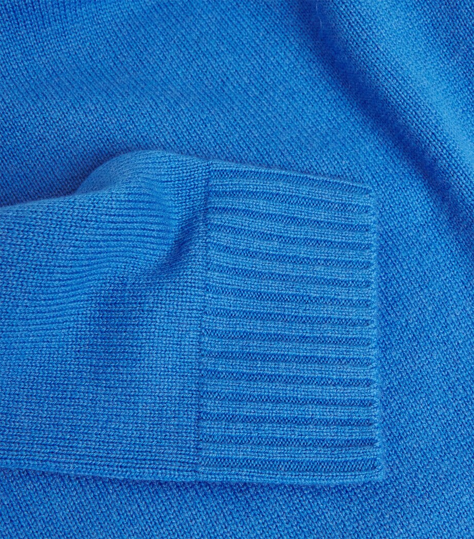Wool-Cashmere Crew-Neck Sweater ELECTRIC BLUE Image 5