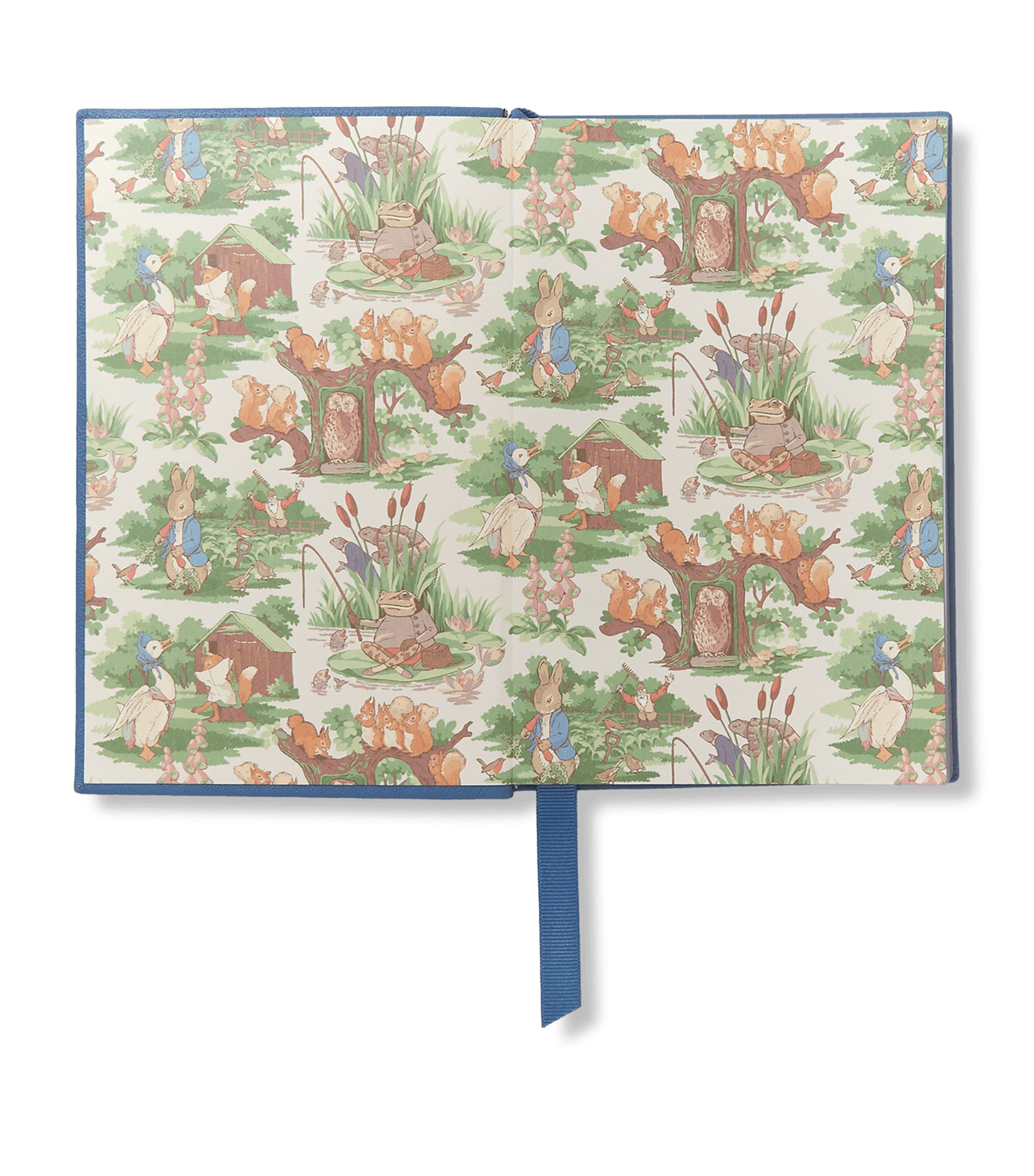 Smythson x Peter Rabbit Panama Leather Notebook Nile Blue Image 2