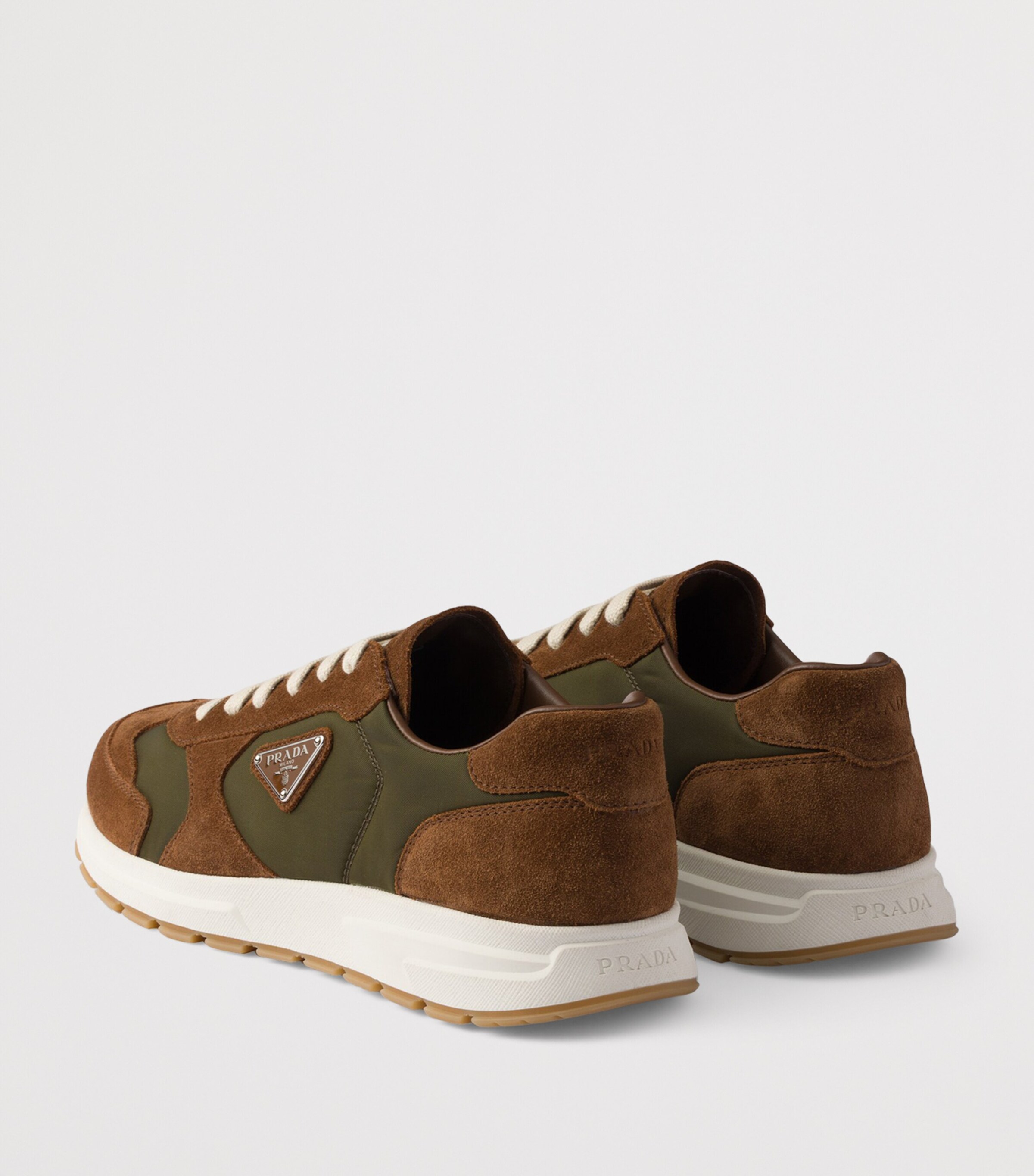 Re-Nylon and Suede Prax 2.0 Sneakers F0M36 Image 4