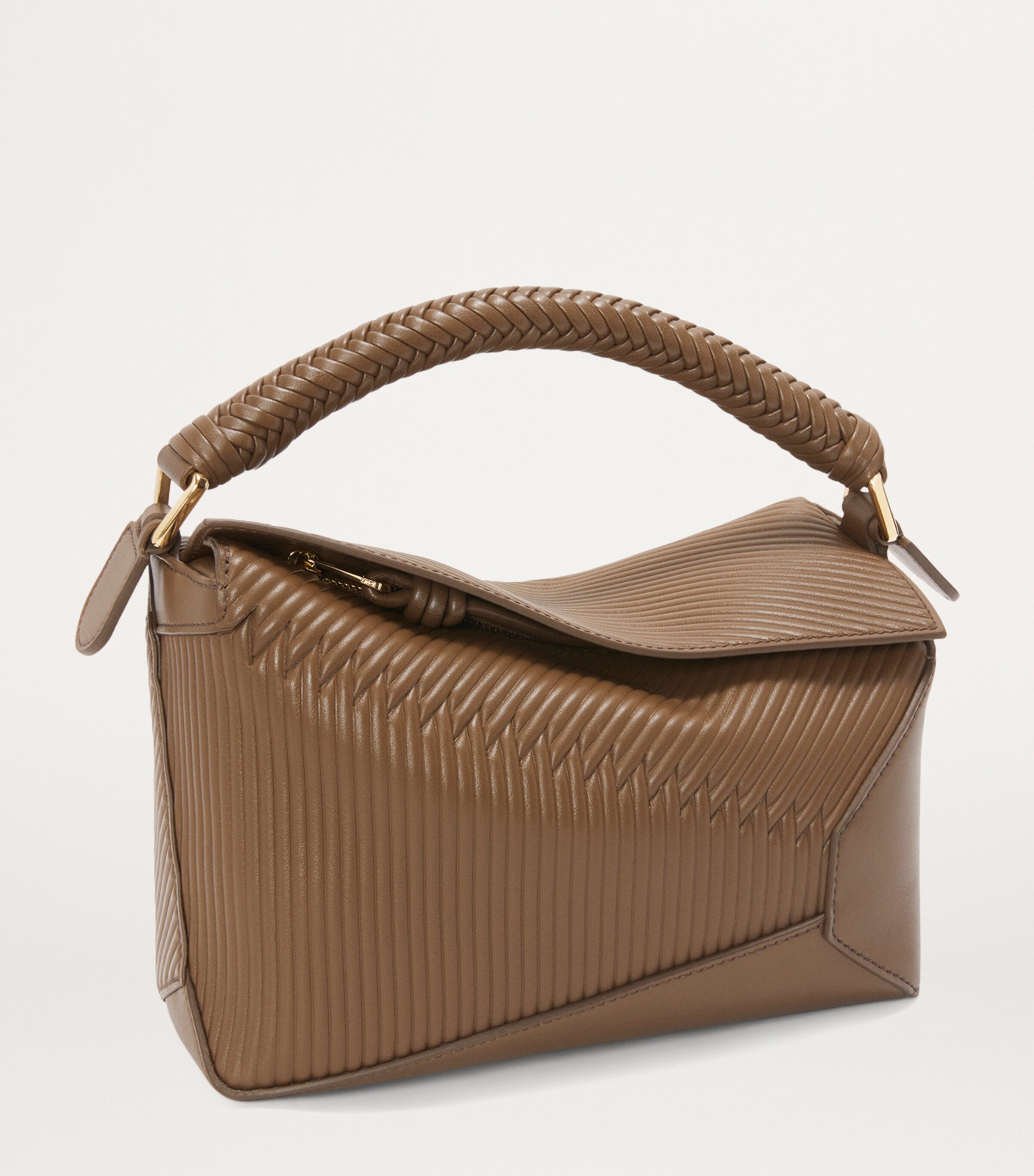 【関税&送料込】Loewe Borsa A Mano Puzzle Edge Landscape Sma Puzzle Edge Landscape Small shoulder bag in brown - Loewe