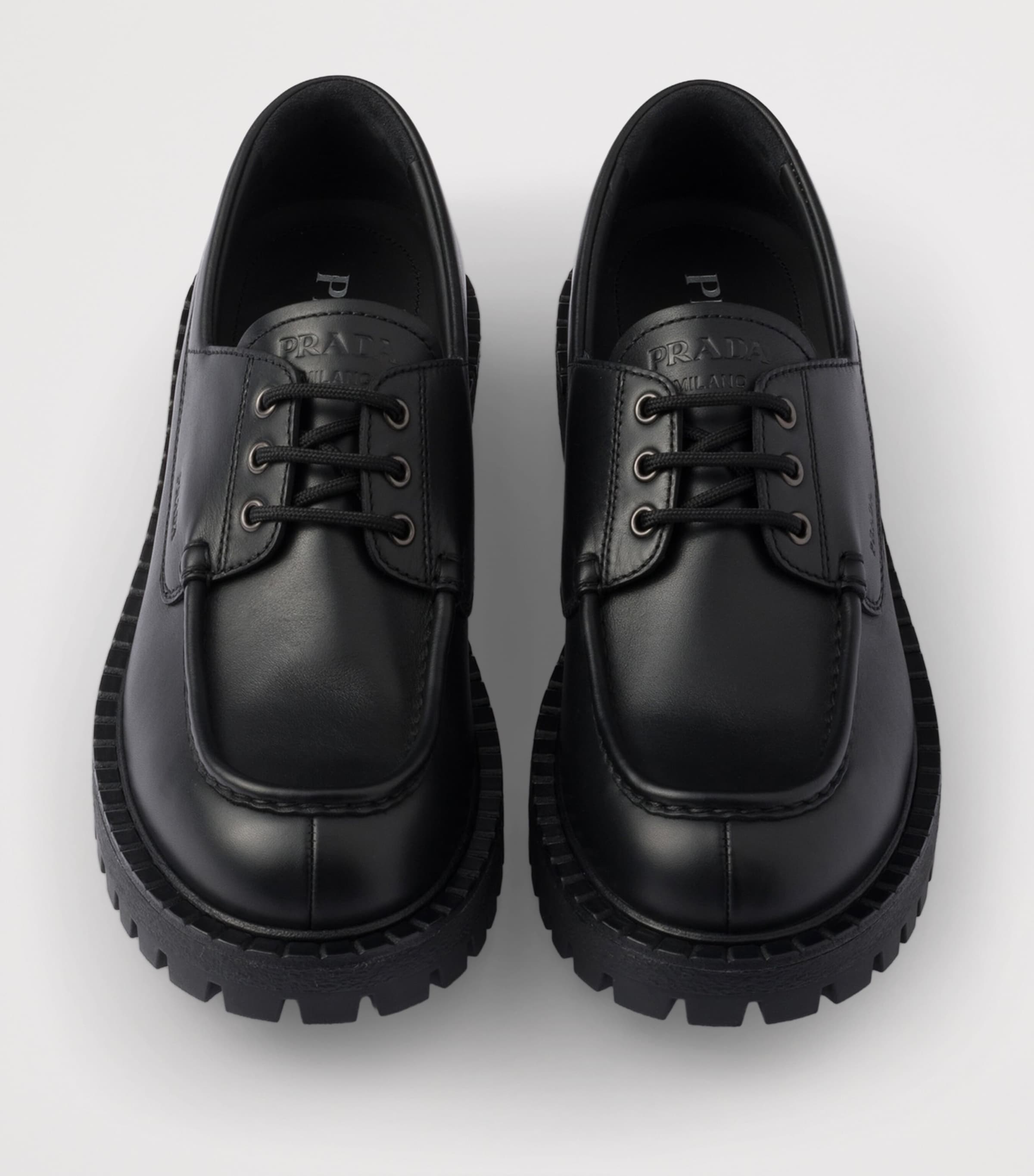Leather Laced Loafers F0002 Image 4