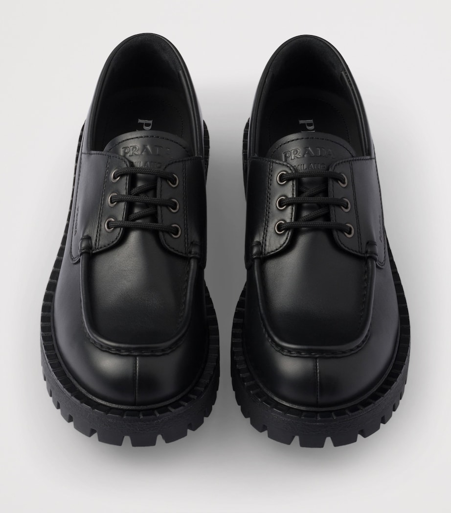 Leather Laced Loafers F0002 Image 4