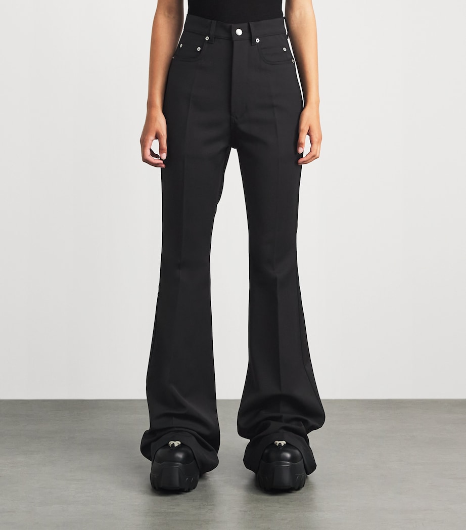 Rick Owens Womens Bolan Bootcut Jeans Black Image 4
