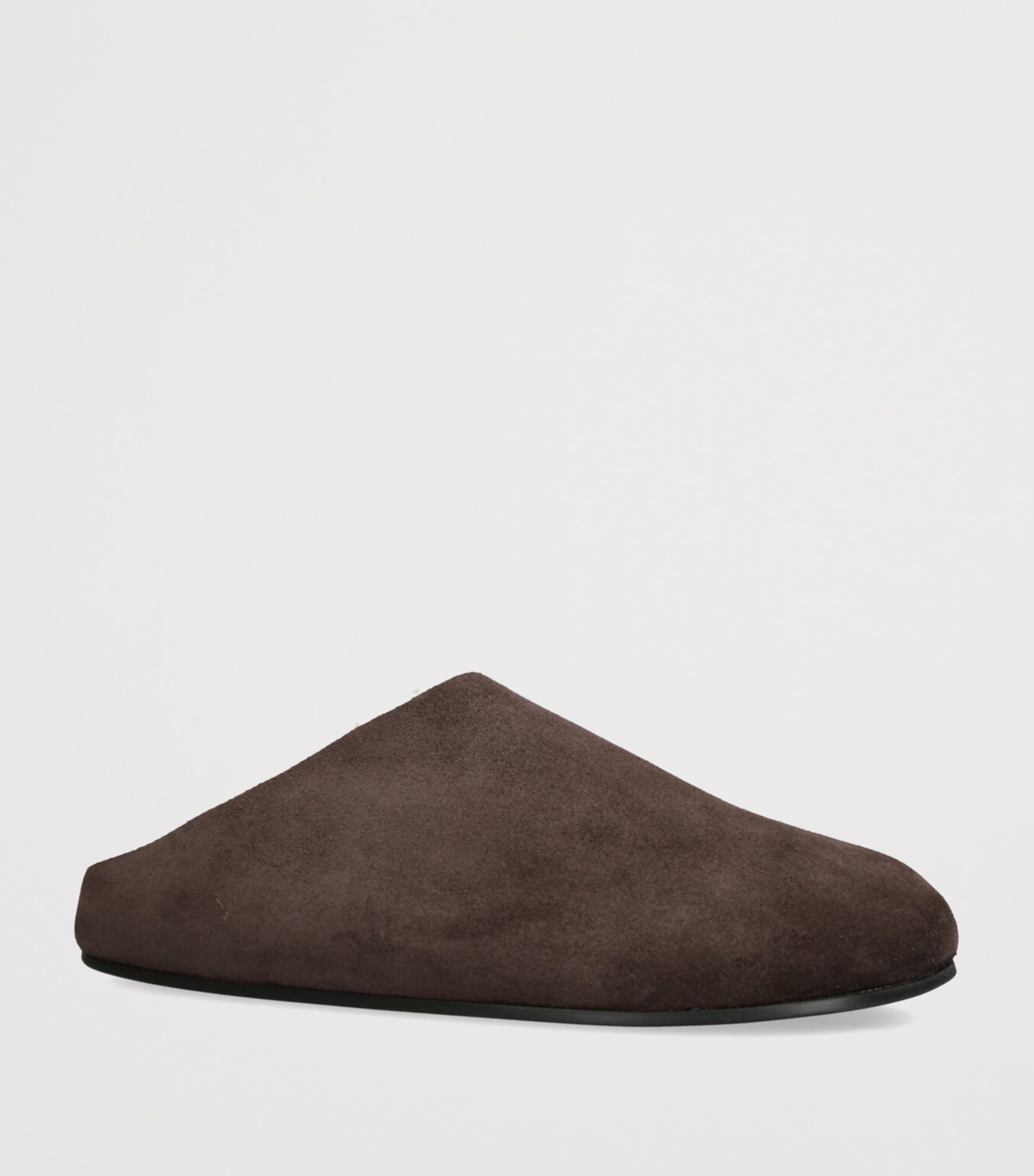 Hudson Suede Shearling Slides DARK BROWN Image 3