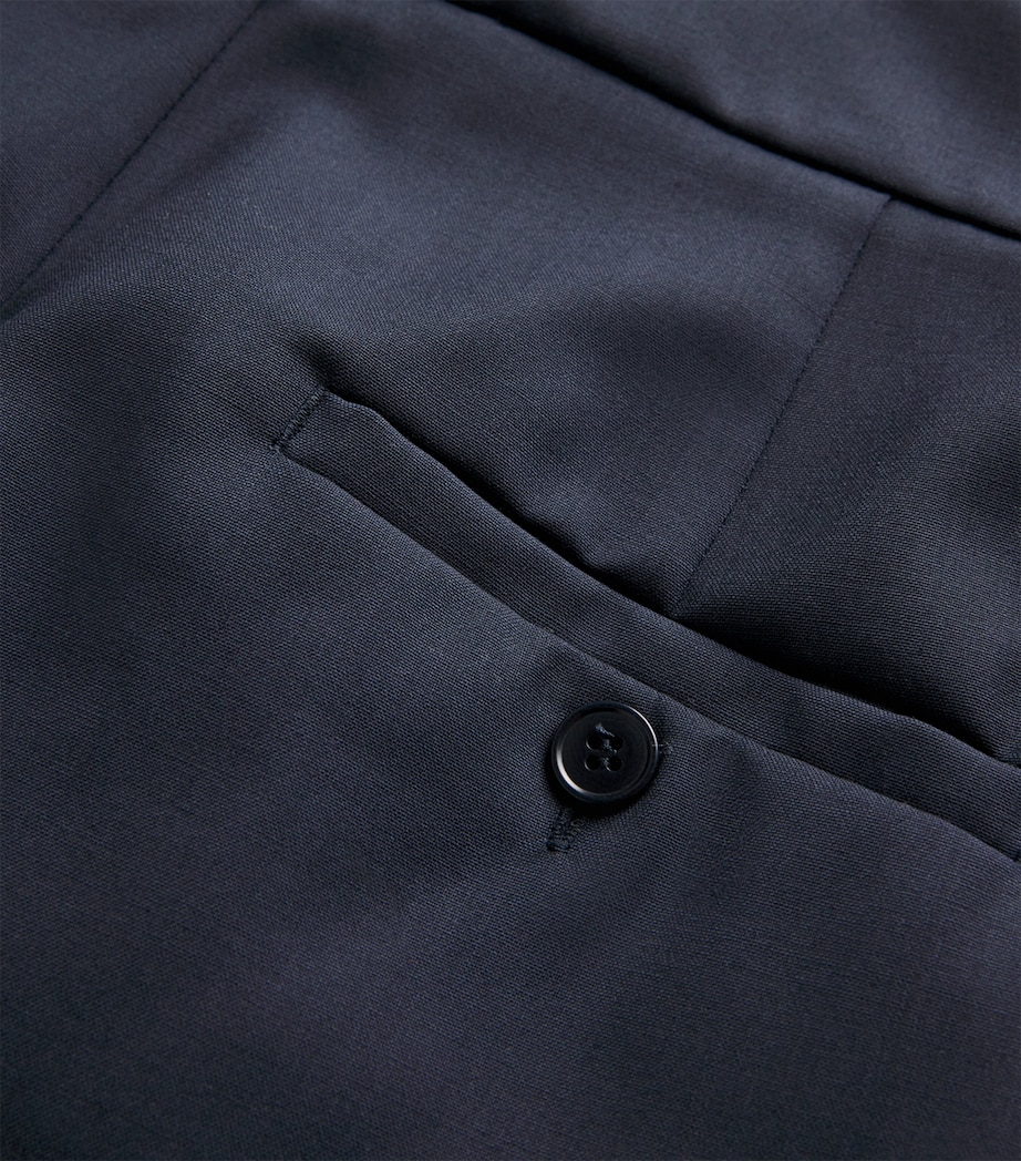 Virgin Wool Tailored Trousers NAVY Image 5