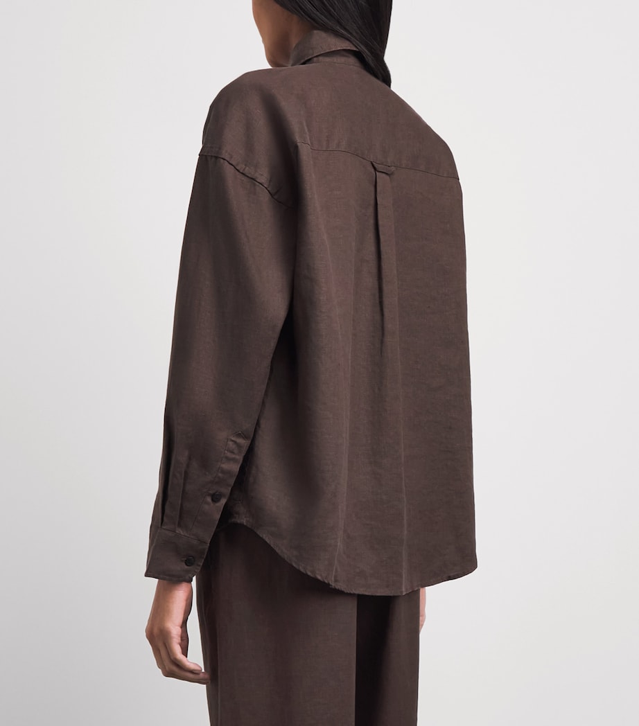 With Nothing Underneath Womens Hemp The Weekend Shirt Chocolate Image 5