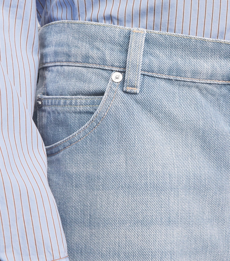 Our Legacy Mens Vast Cut Wide-Leg Jeans Pale Coast Wash Image 3