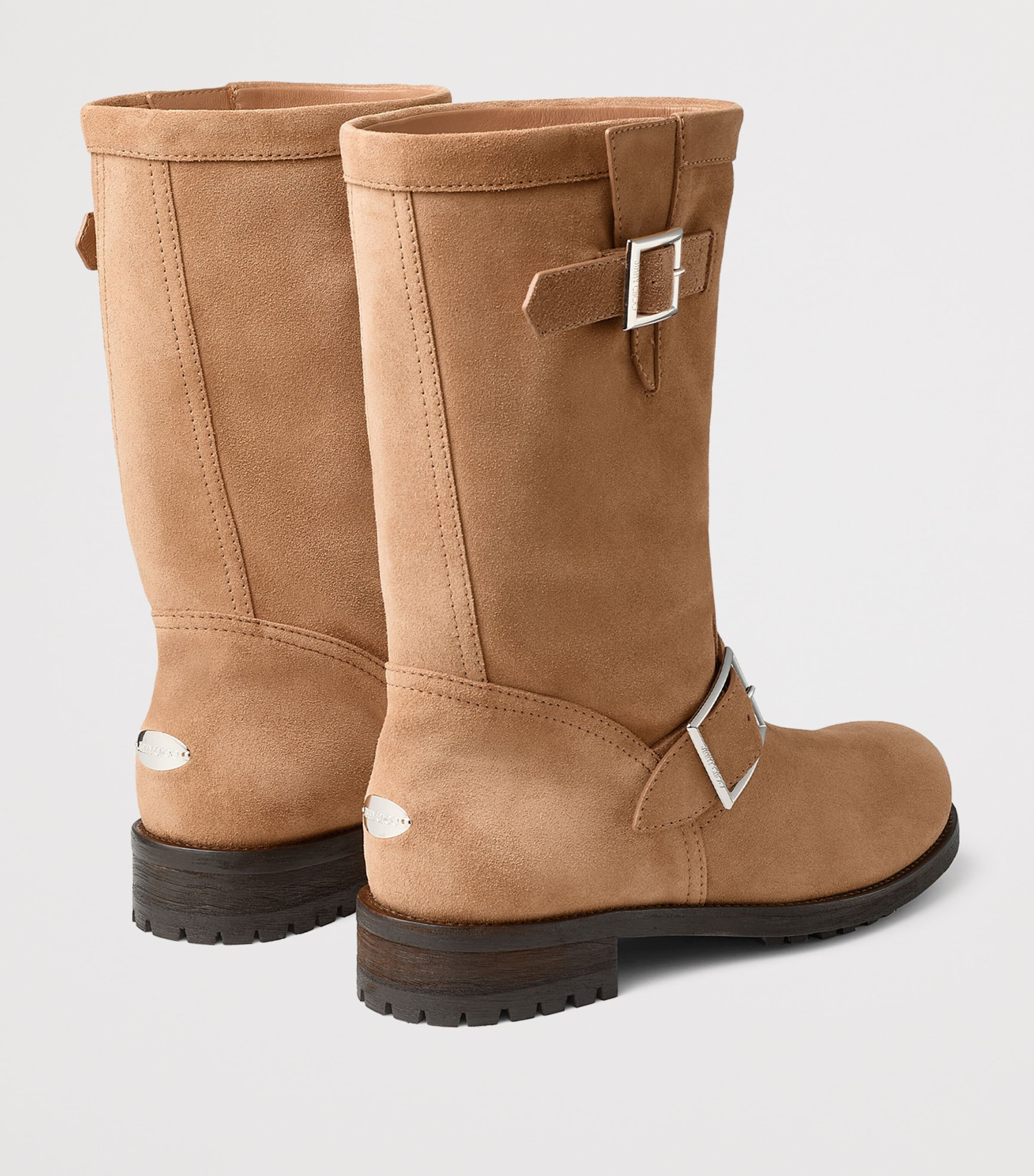 Biker Mid Suede Boots TOFFEE Image 4