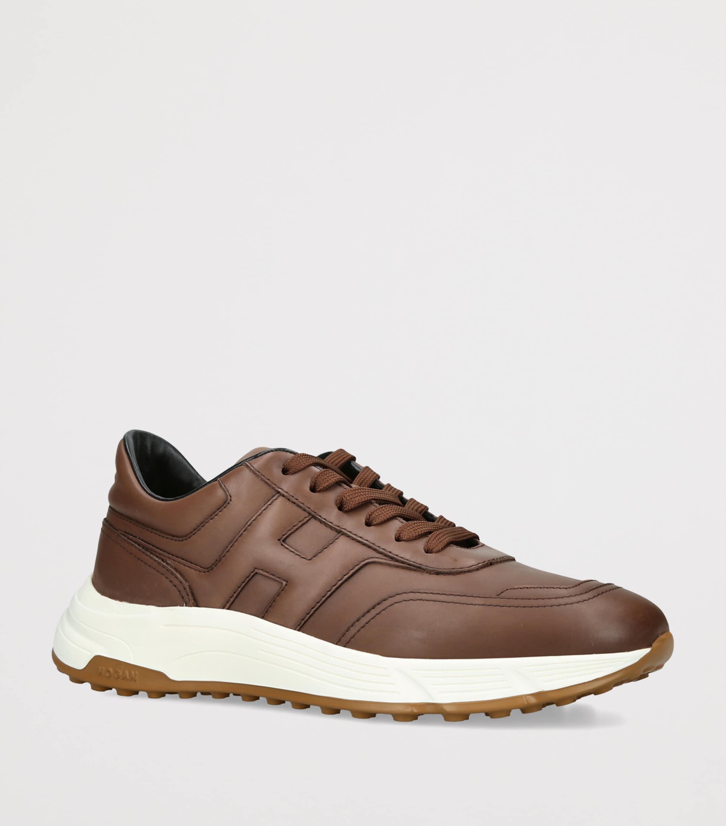 Hogan Leather Hyperlight Sneakers Dark Brown Image 2