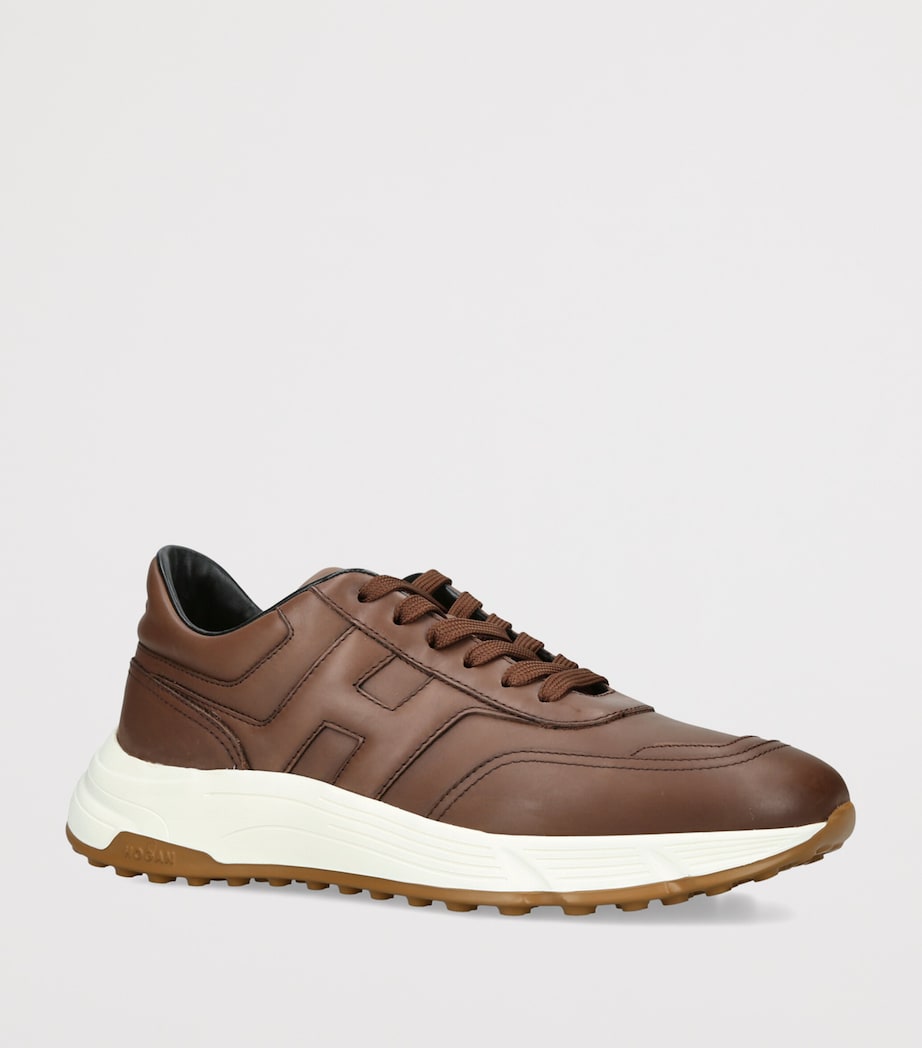 Hogan Leather Hyperlight Sneakers Dark Brown Image 2