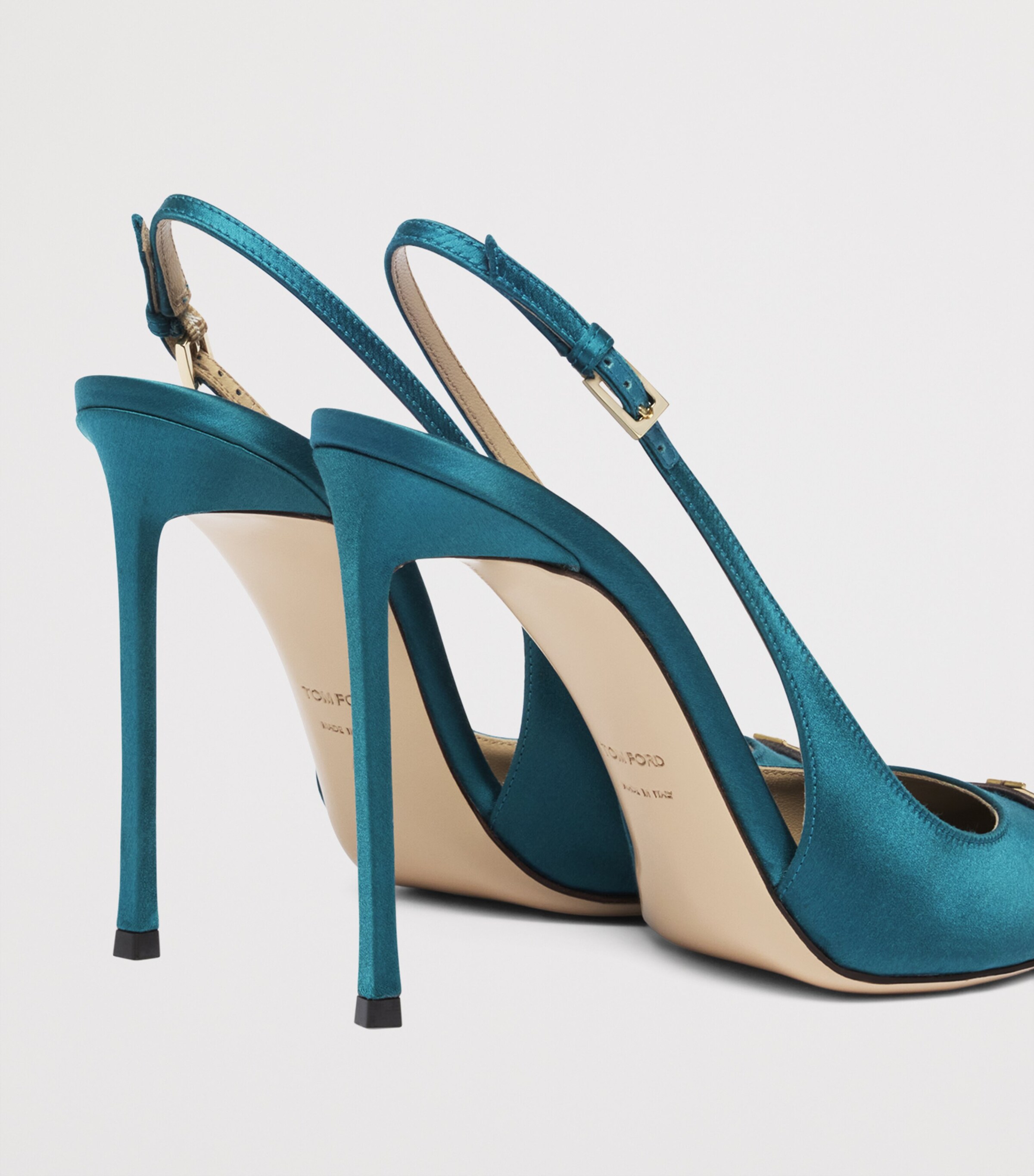 TOM FORD Satin T Slingback Pumps Gef Image 4
