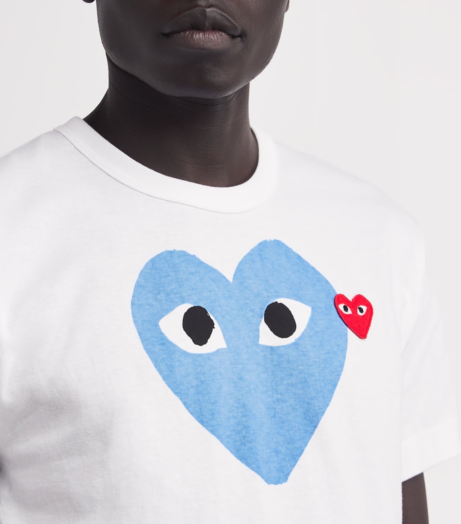 Comme Des Garçons Play Mens Heart Logo T-Shirt Blue Image 6