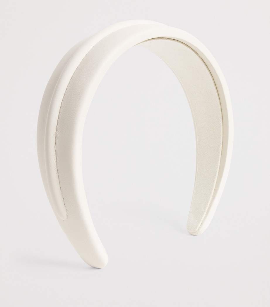 Leather Headband WHITE Image 2