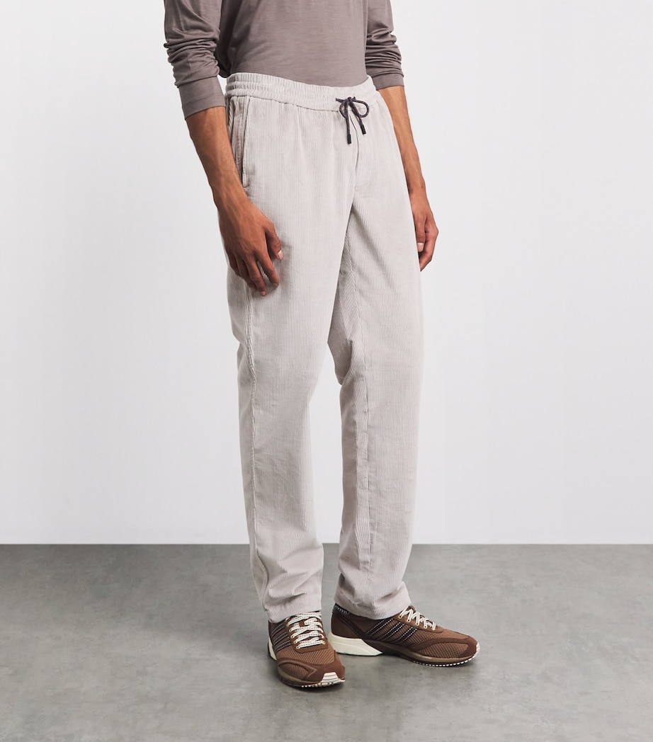 Sease Mens Corduroy Mindset Slim Trousers Pearl Grey Image 4