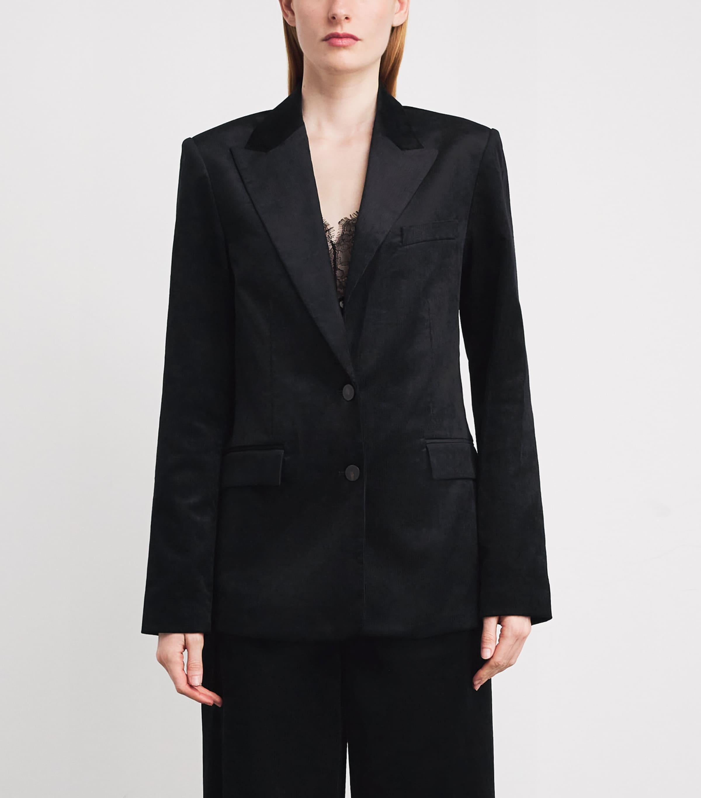 Velvet Blazer 001BLK Image 3