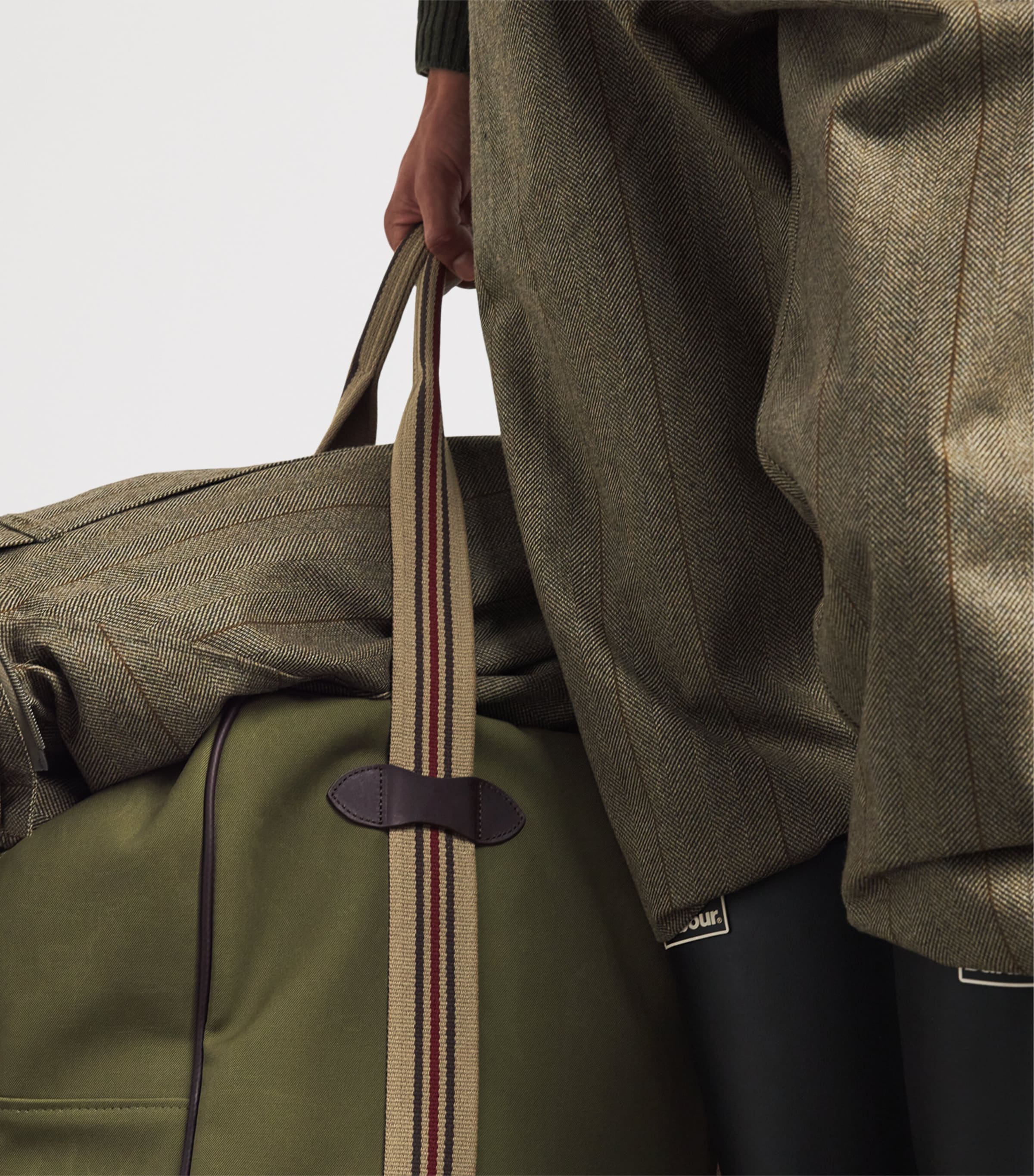 Purdey Small Canvas Field Tote Bag Khk Image 4