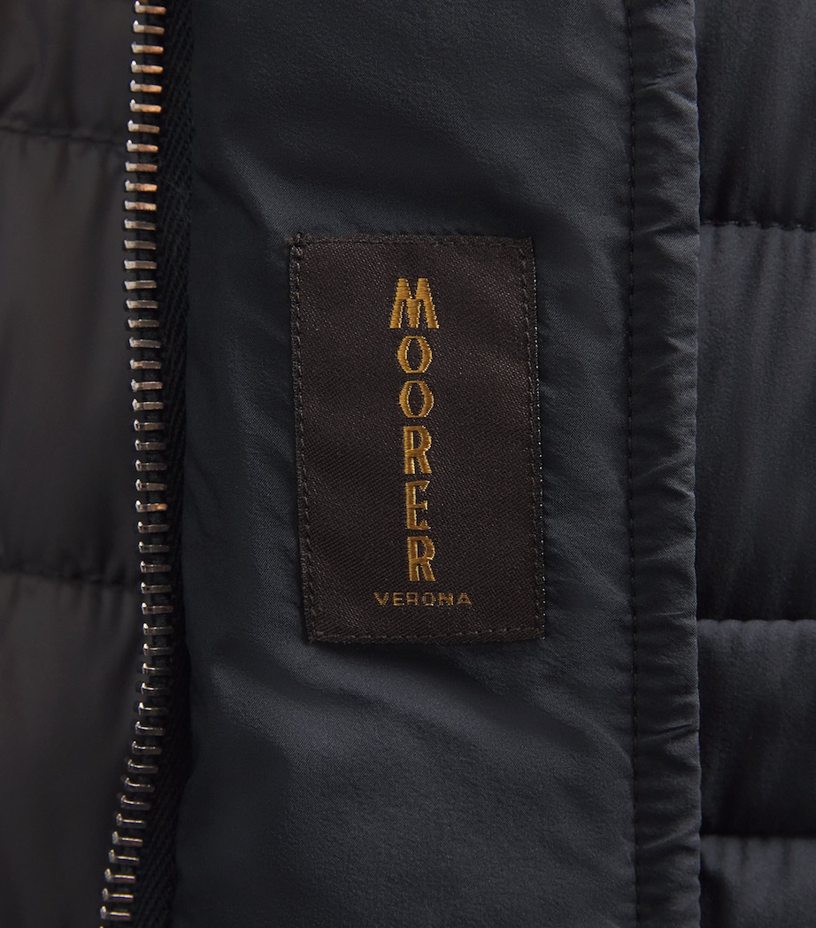 Moorer Mens Quilted Zavyer Jacket Dark Blu Image 6