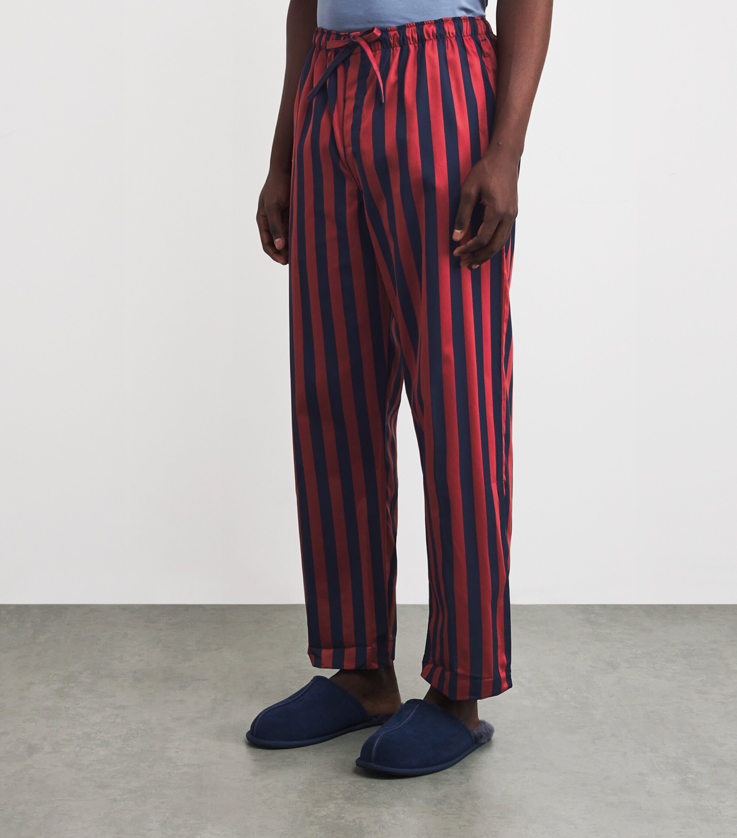 Cotton Stripe Royal Lounge Trousers 225NAV Image 3