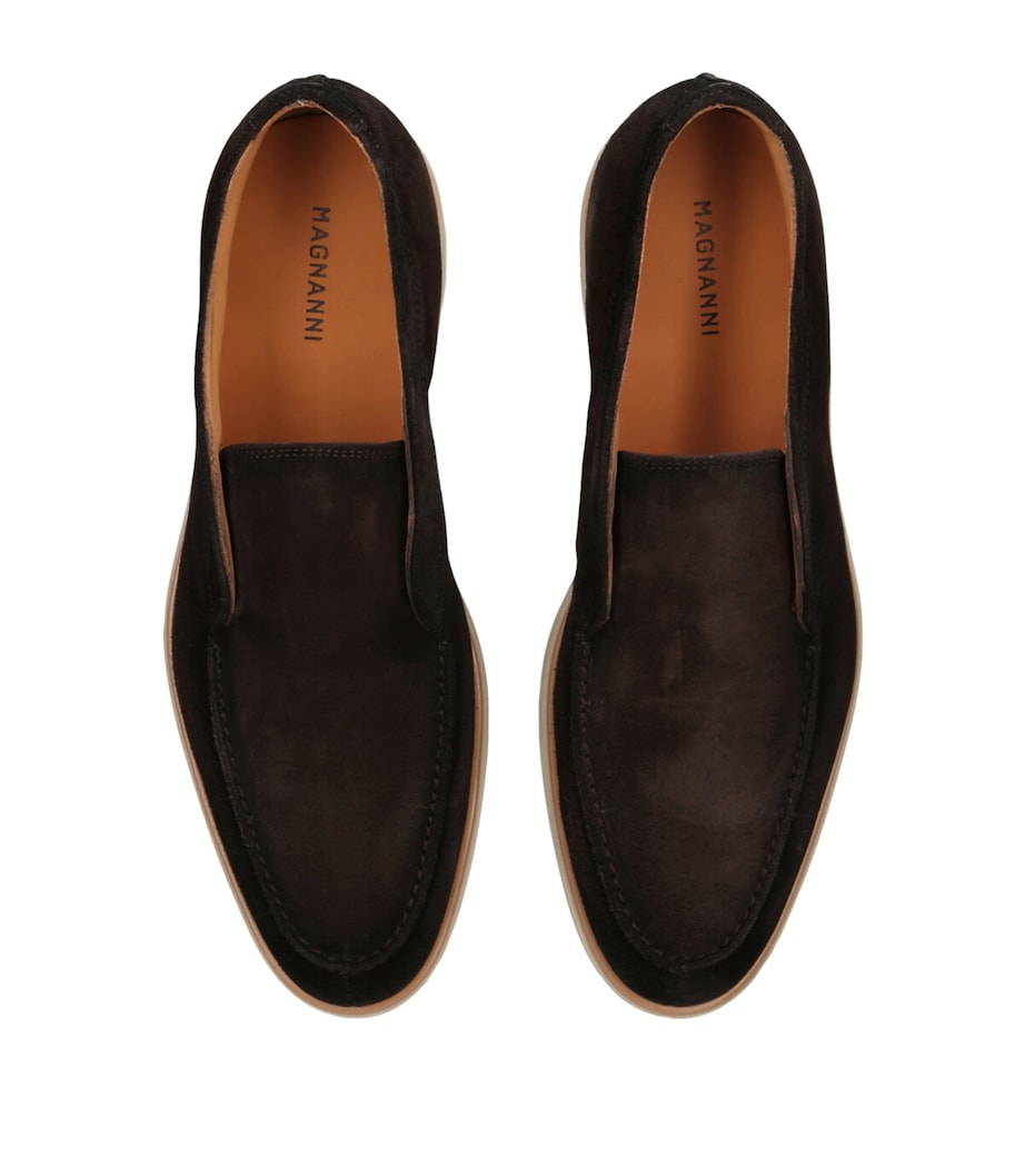 Magnanni Mens Suede Paraiso Loafers Brown Image 4