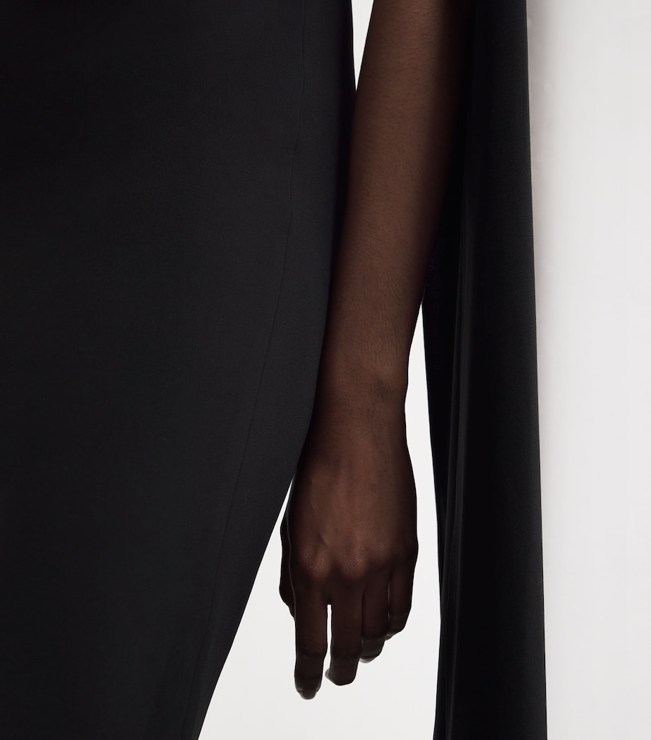 Crystal One-Shoulder Gown BLACK Image 6