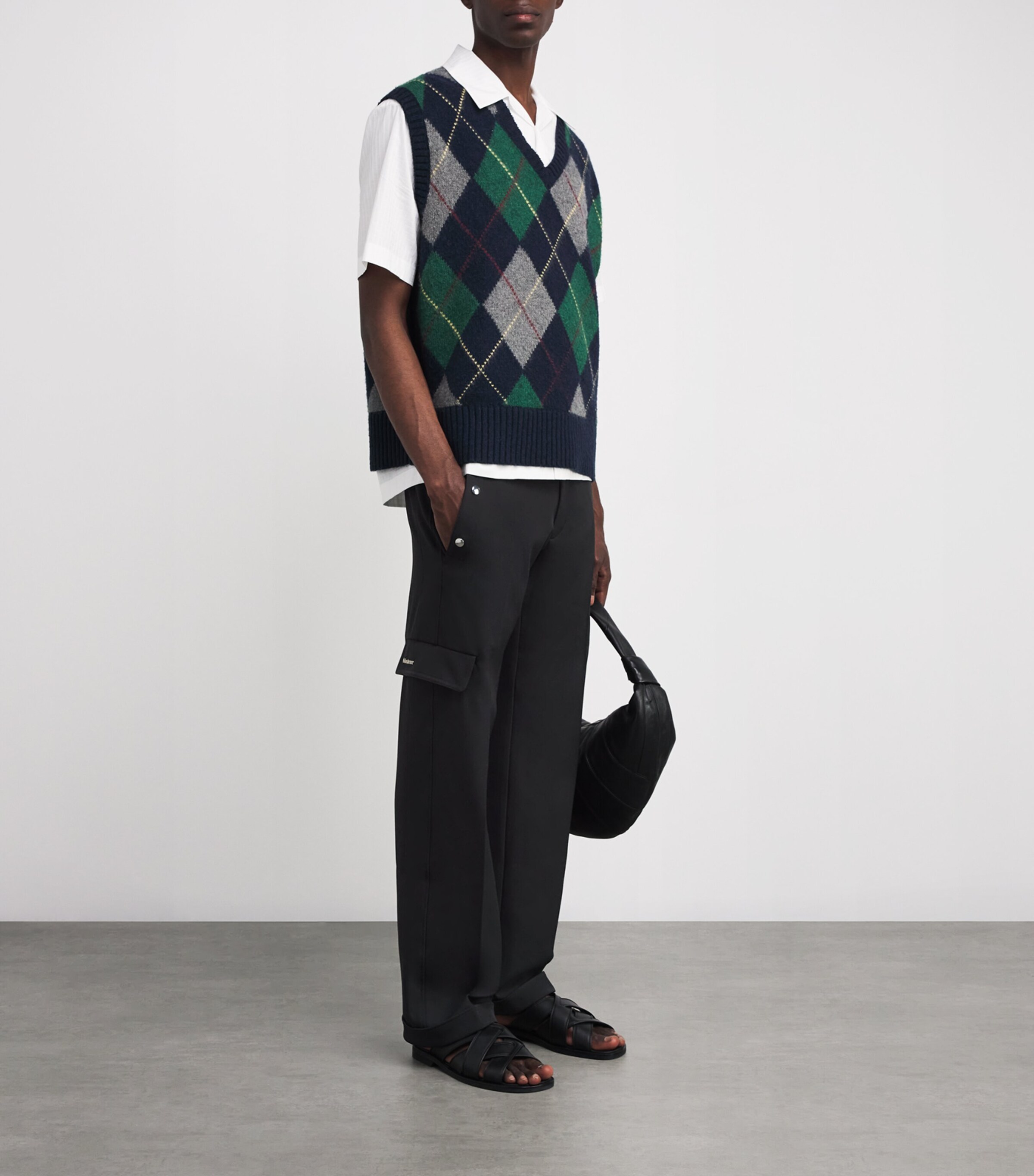 adidas Mens x Wales Bonner Popper Trousers Black Image 2