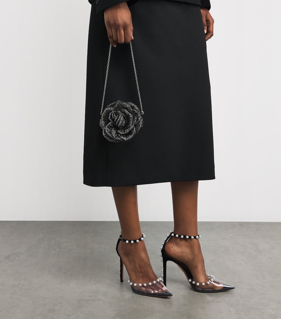 Crystal-Embellished Rose Clutch Bag SJTMT Image 2