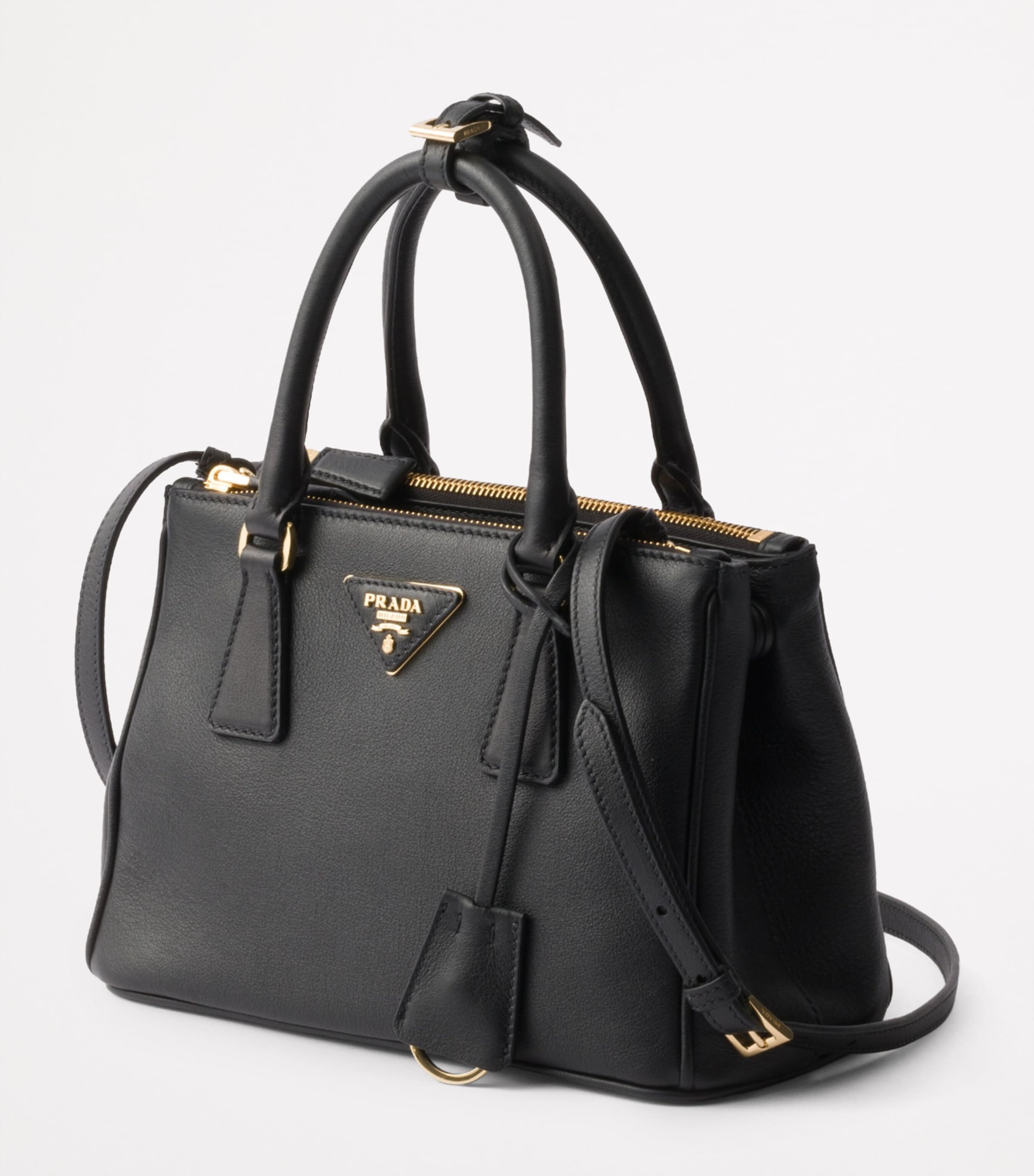 バッグ・カバンその他 Prada Small black Galleria handbag Black Prada Galleria Saffiano leather mini-bag | PRADA