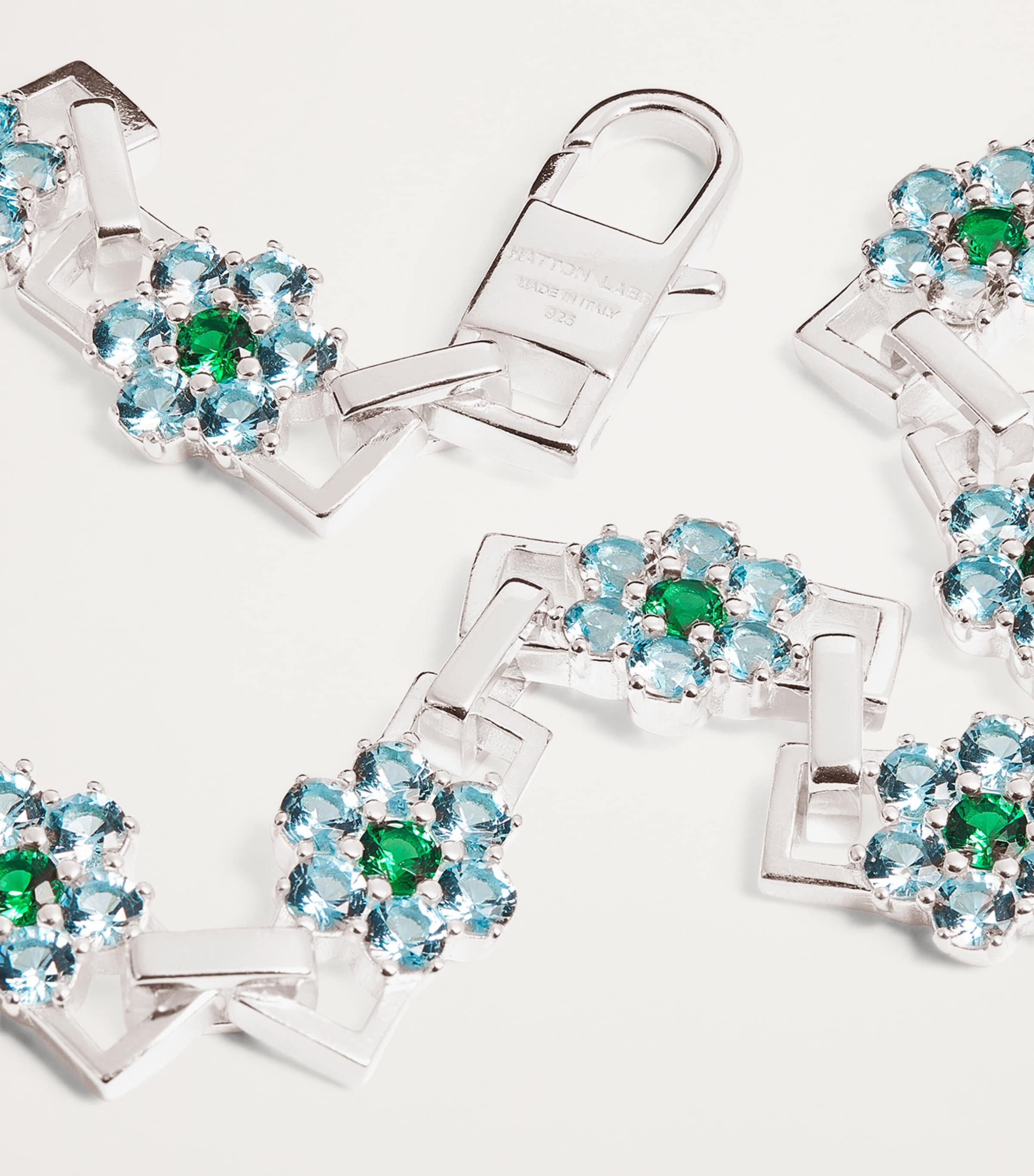 Sterling Silver Daisy Tennis Bracelet ST SLVR/TOPAZ Image 4