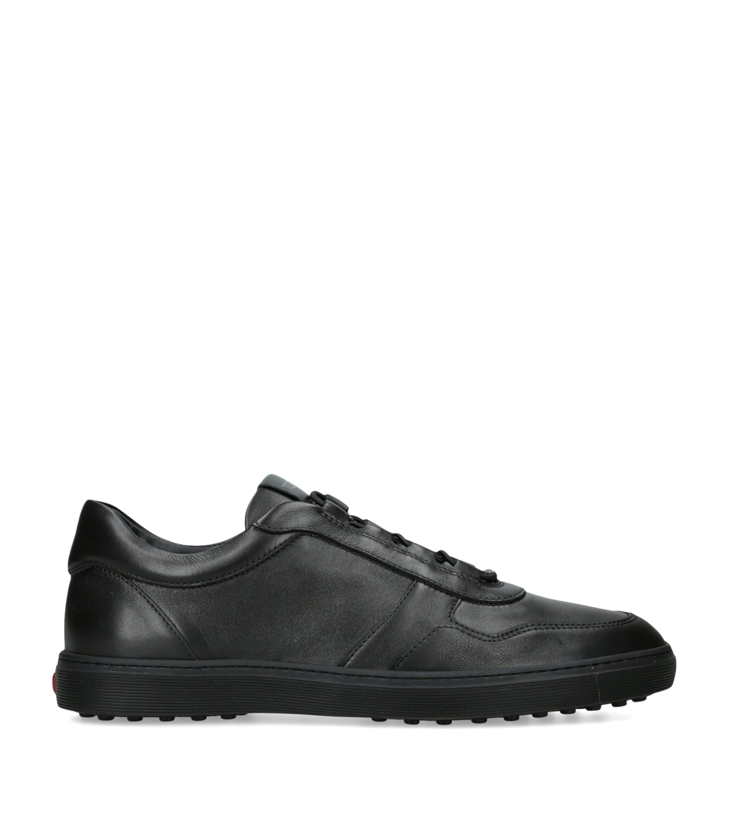 Tod's Leather Elastic Cassetta Sneakers Black Image 1