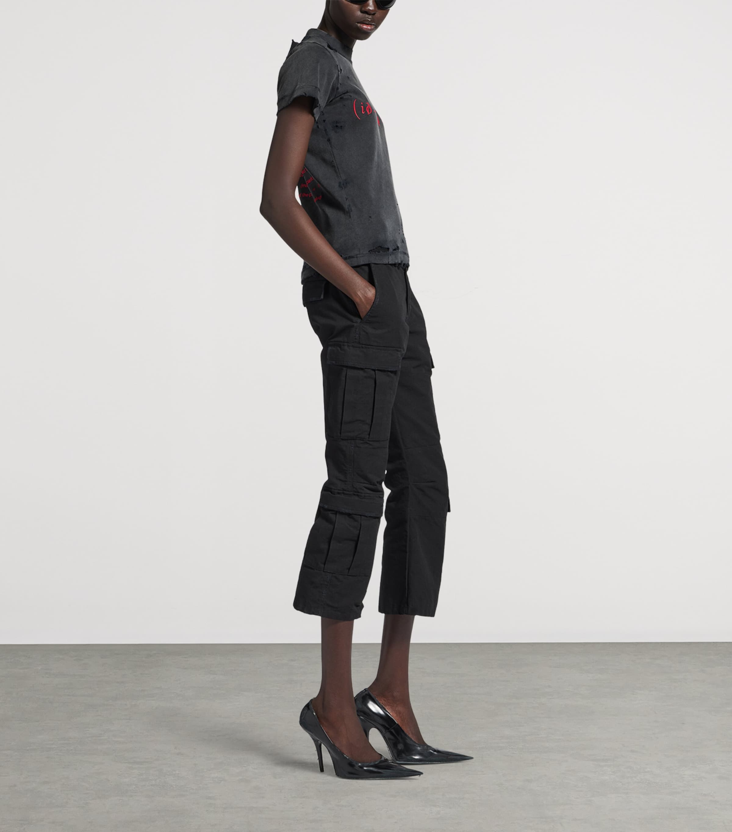 Balenciaga Womens Cotton Dirac Formula T-Shirt Image 4
