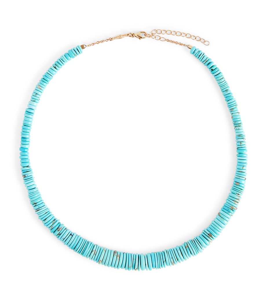 Yellow Gold and Turquoise Necklace TURQUOISE Image 1