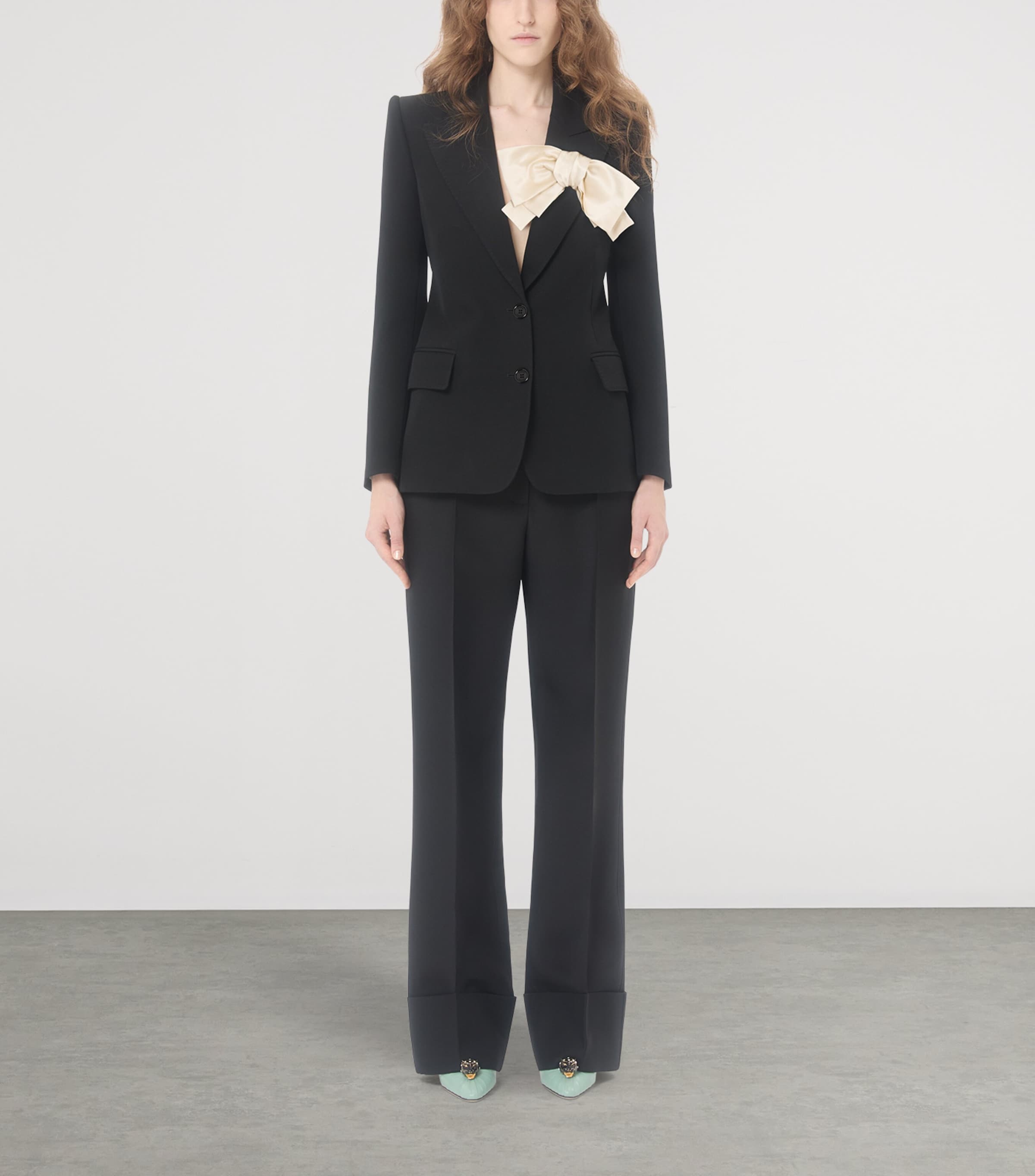 Virgin Wool-Silk Trousers 0NO Image 5