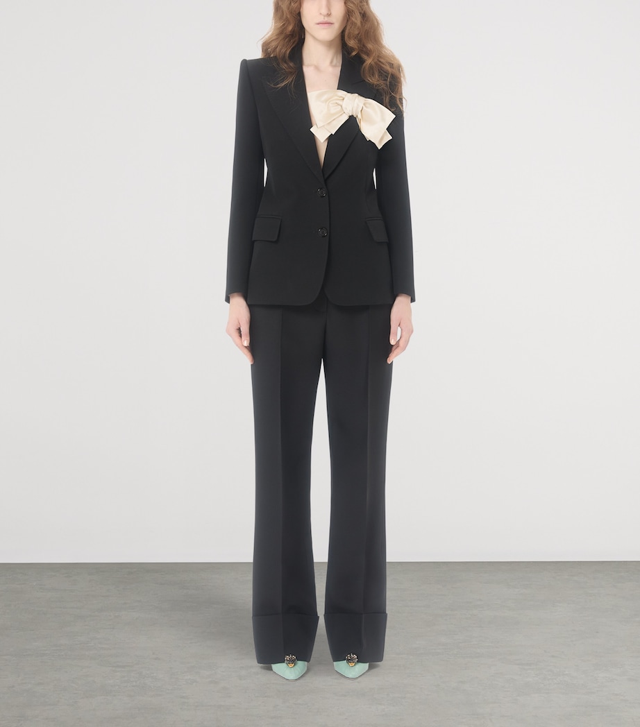 Virgin Wool-Silk Trousers 0NO Image 5