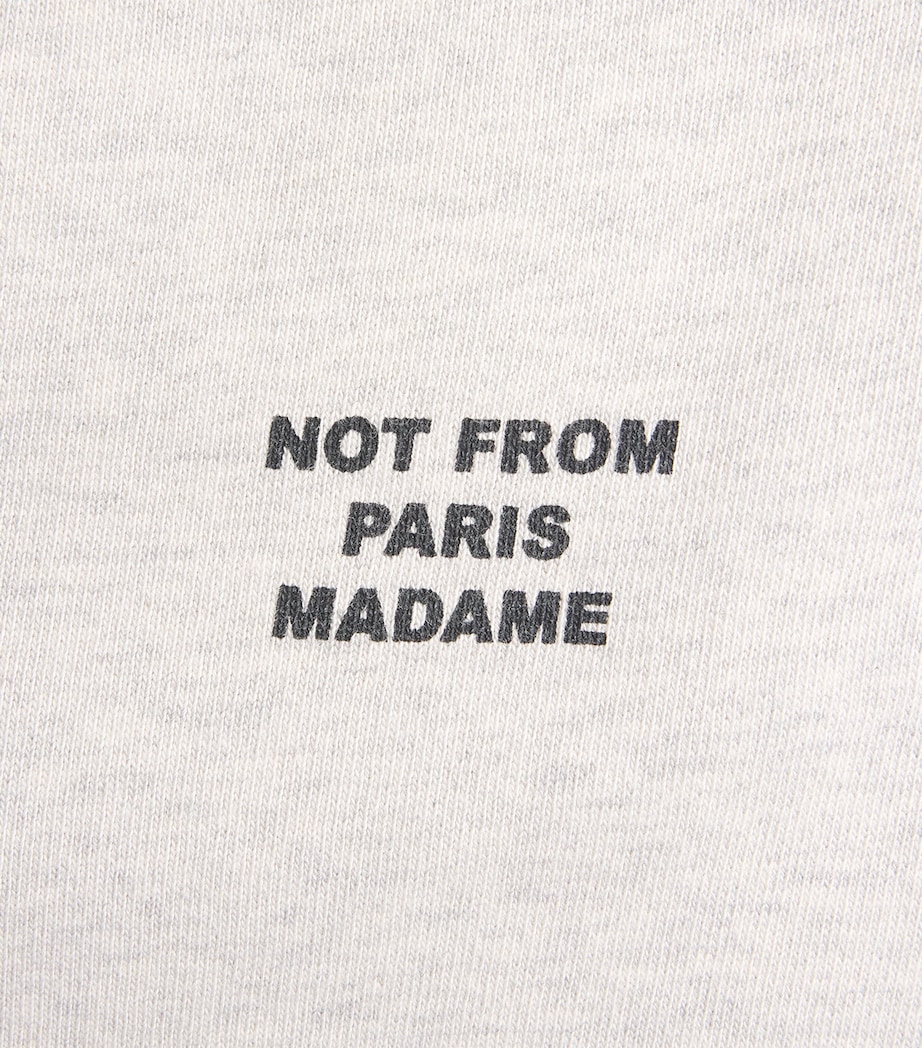 Drôle de Monsieur Mens Cotton Fleece Slogan Sweatpants Grey Image 6