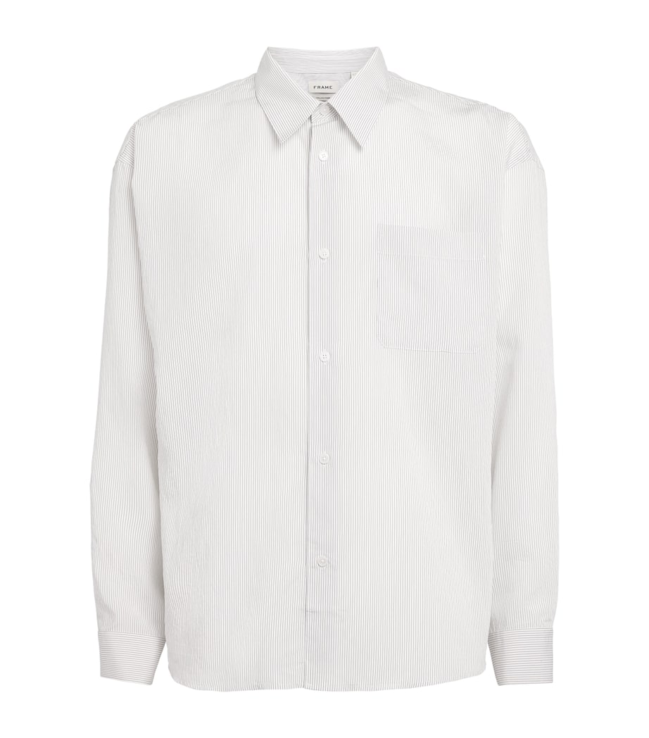 FRAME Mens Cotton Stripe Shirt Whse Image 1