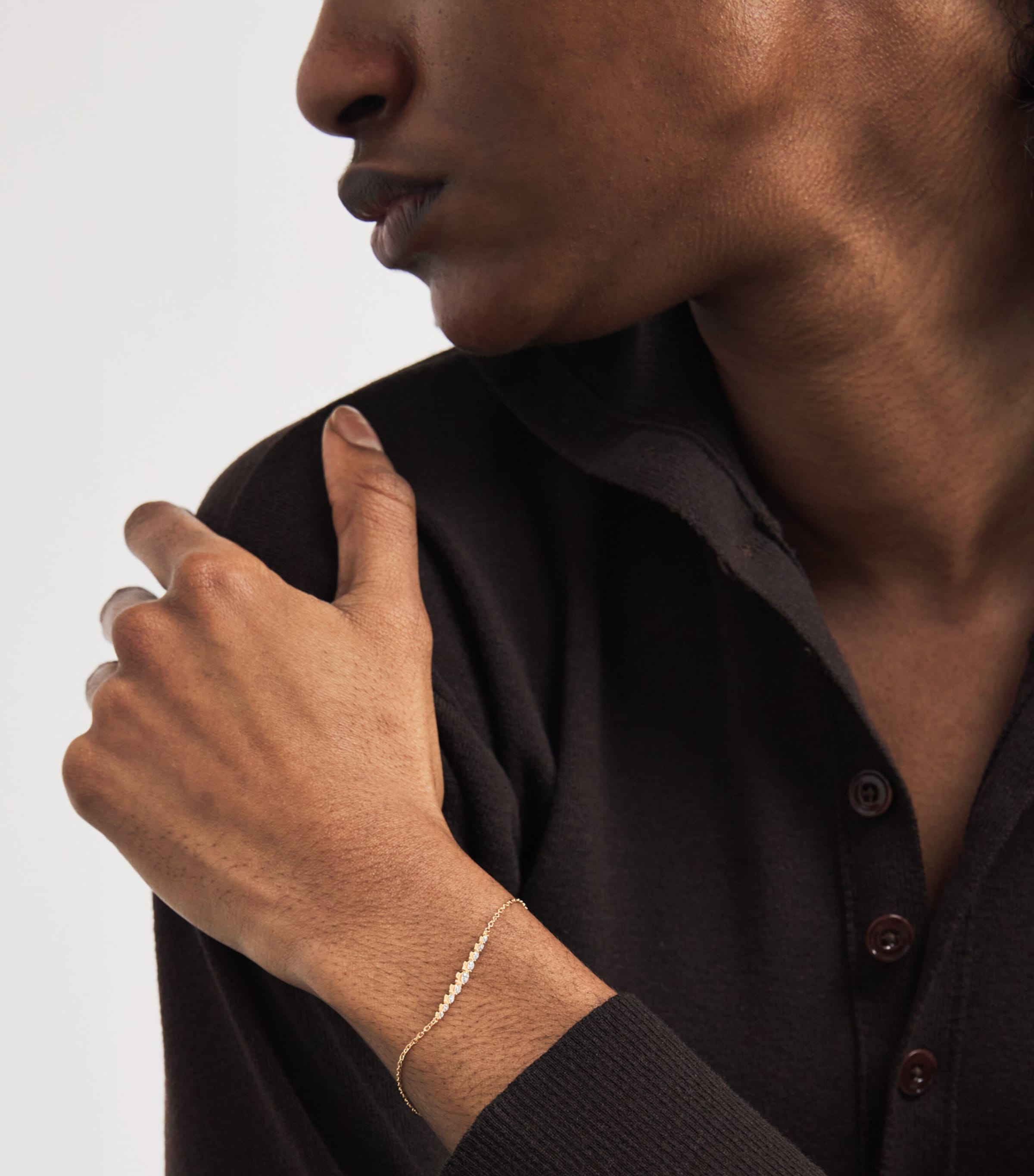 Yellow Gold and Diamond Graduating Pendant Bracelet (0.33ct) YELLOW GOLD Image 2