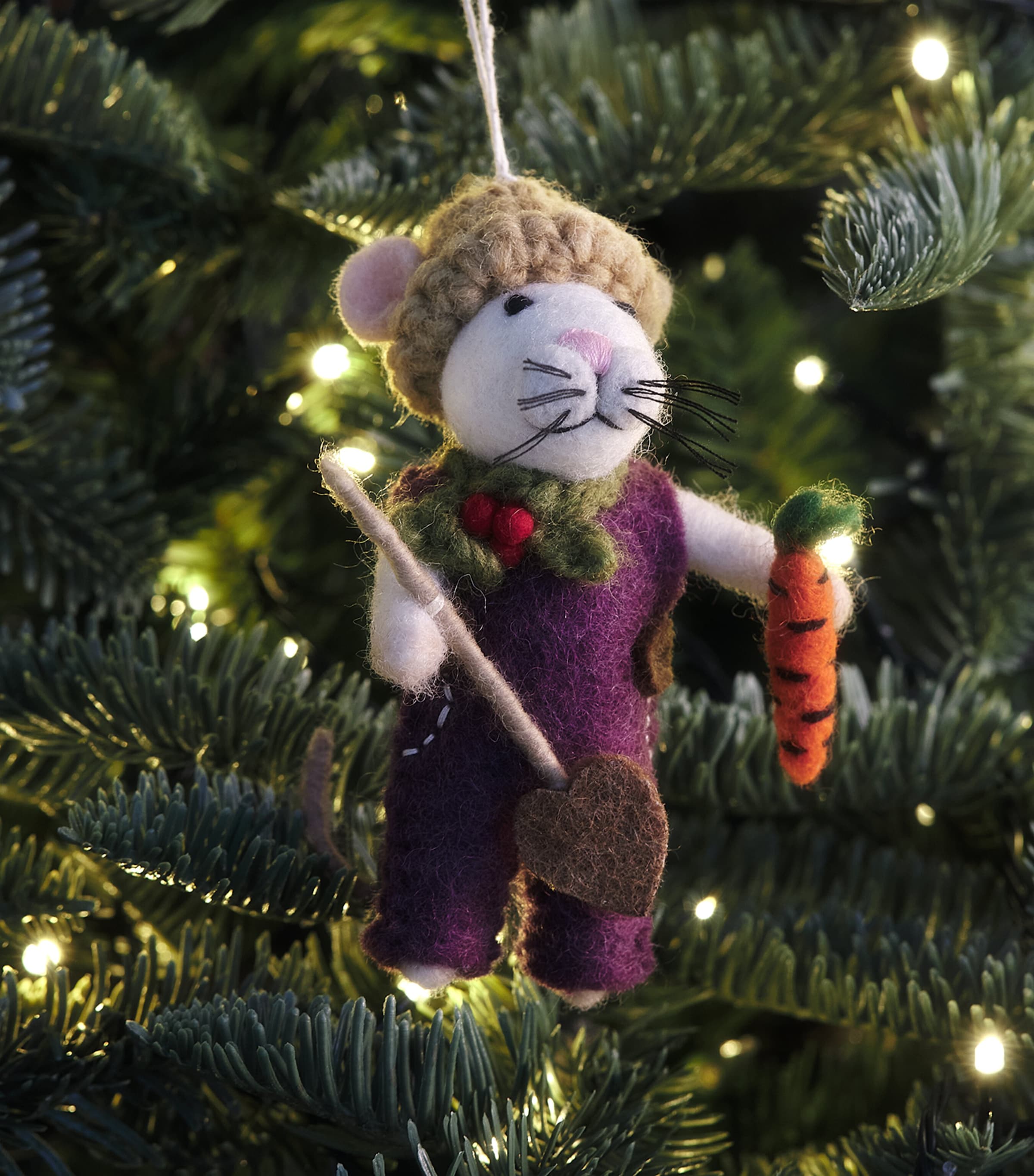 Harrods Gardener Mouse Tree Decoration Image 3