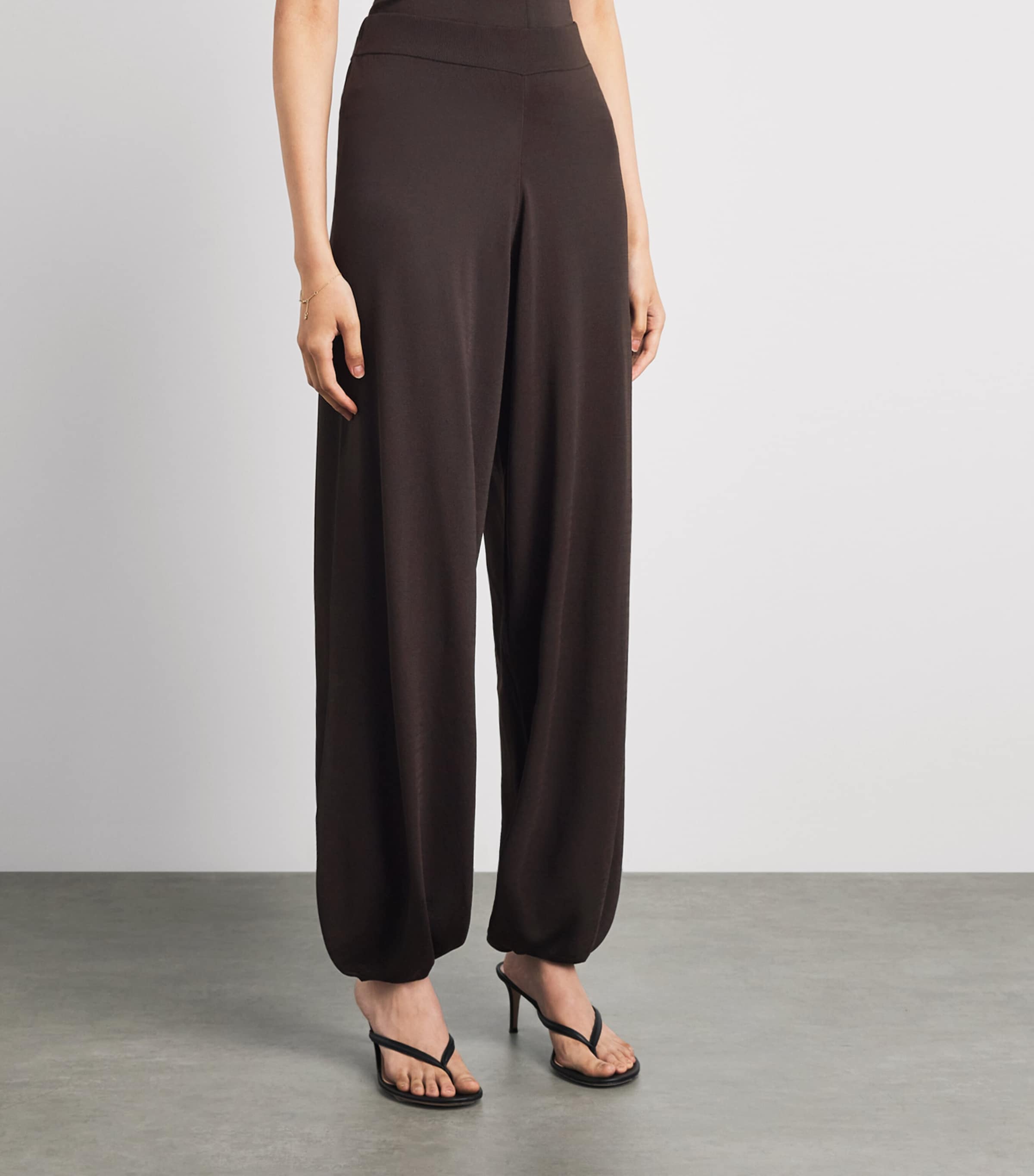 Herskind Womens Merino Clark Wide-Leg Trousers Coffee Image 4