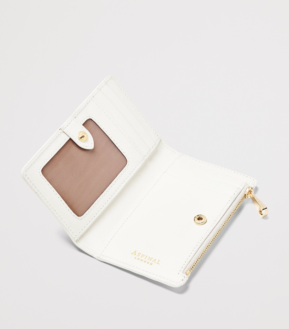 Croc-Embossed Leather Mayfair Wallet CHALK WHITE Image 2