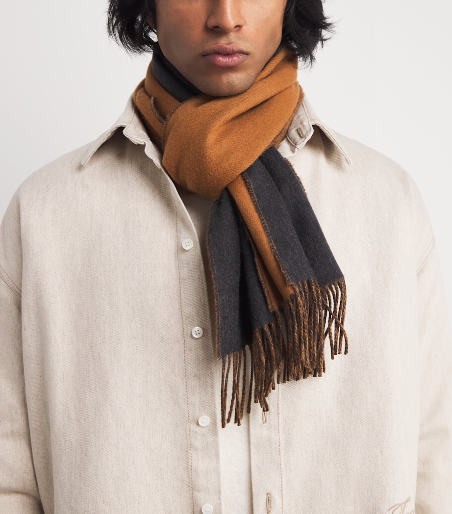 Cashmere Reversible Two-Tone Scarf RU7649 VICUNA/CHRCL Image 2