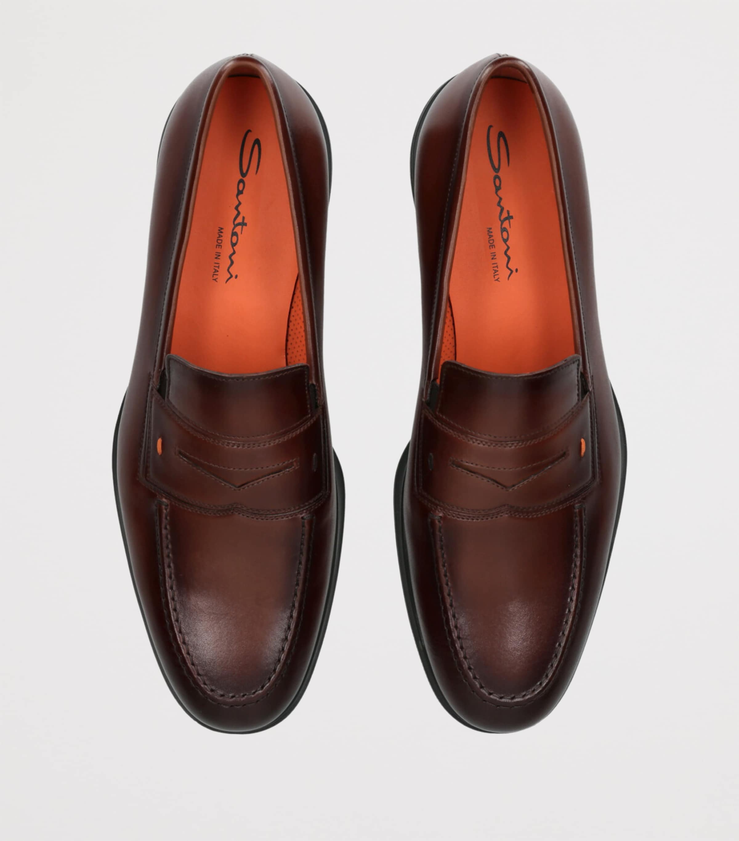Leather Easy Penny Loafers DARK BROWN Image 4